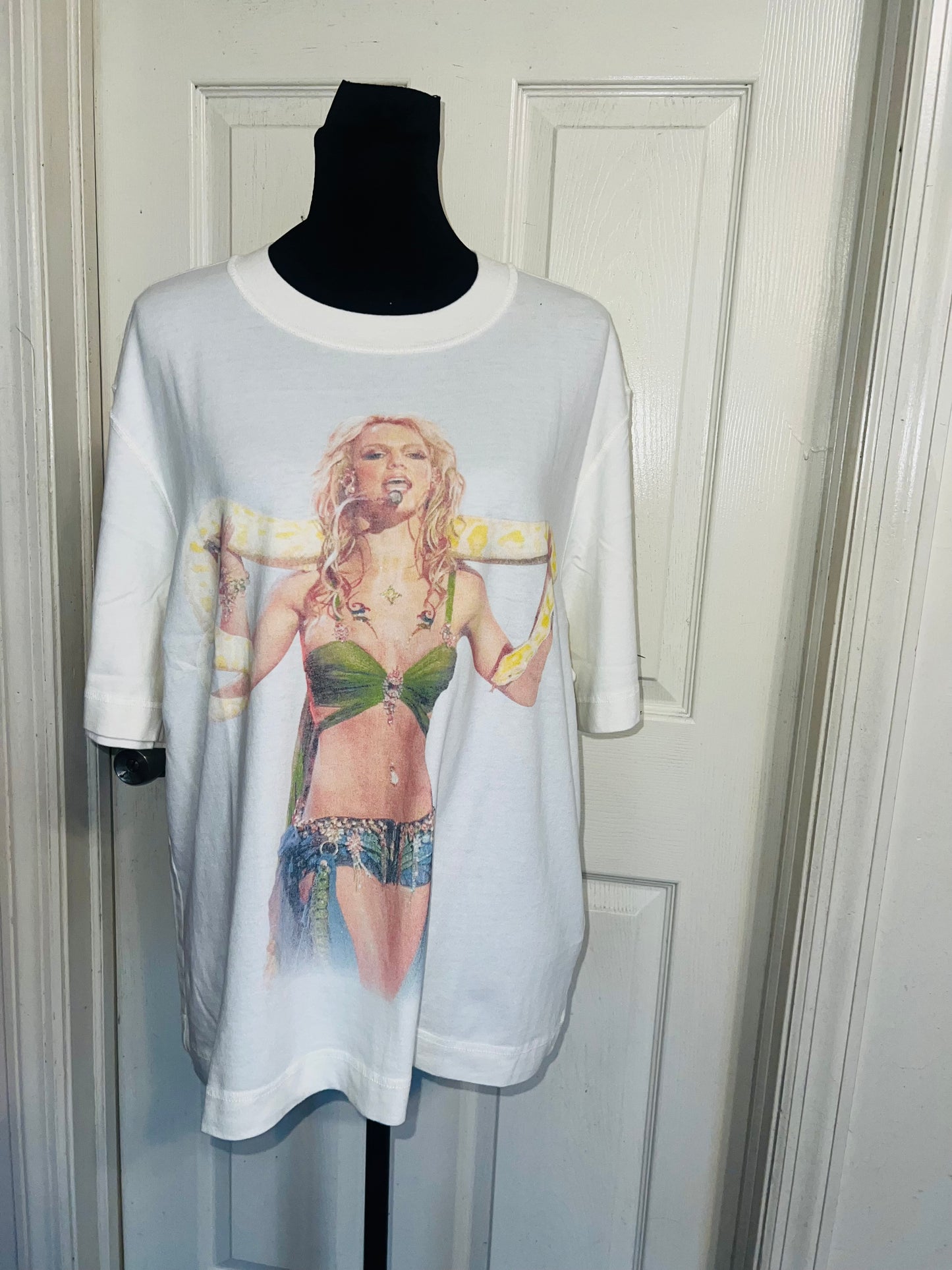 Britney Spears Oversized Distressed Tee