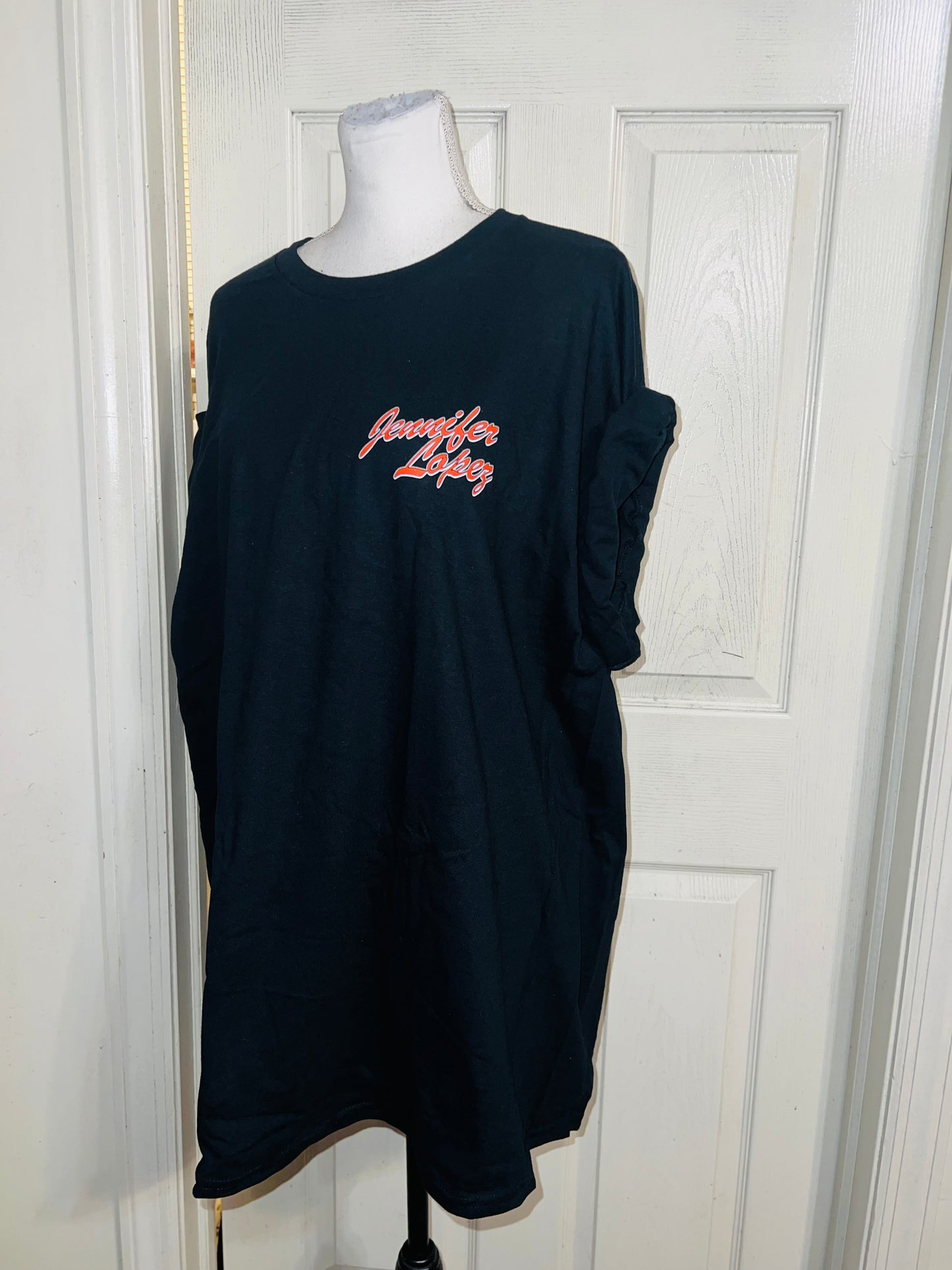 Jennifer Lopez Double Sided Vintage Style Distressed Tee