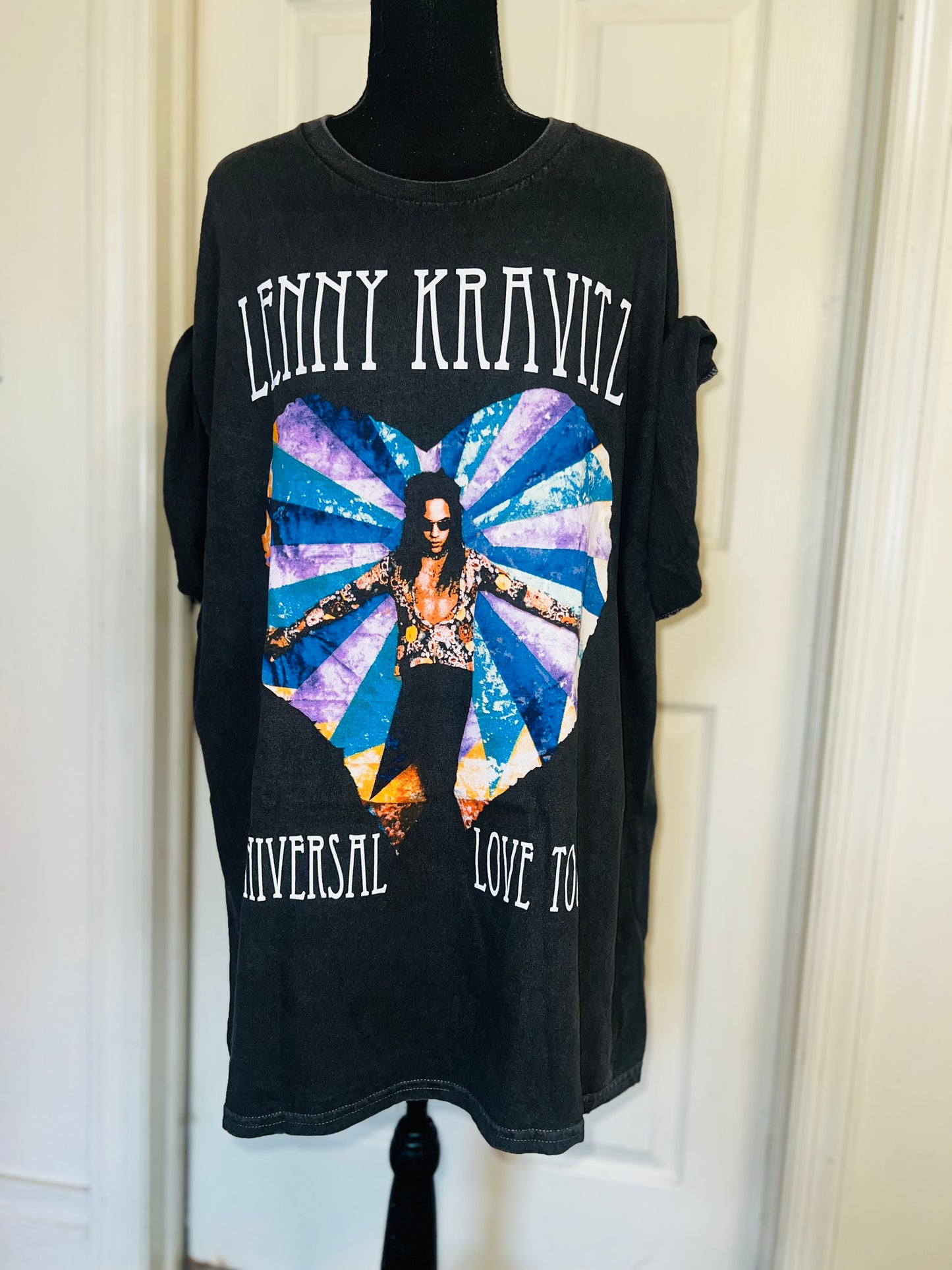 Lenny Kravitz Oversized Distressed Tee