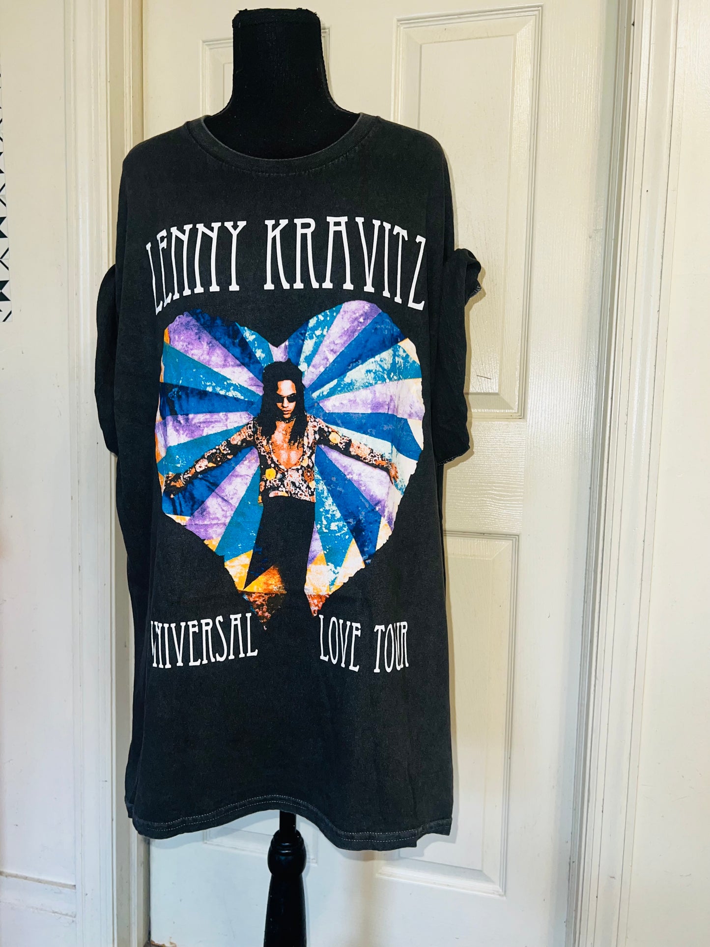 Lenny Kravitz Oversized Distressed Tee