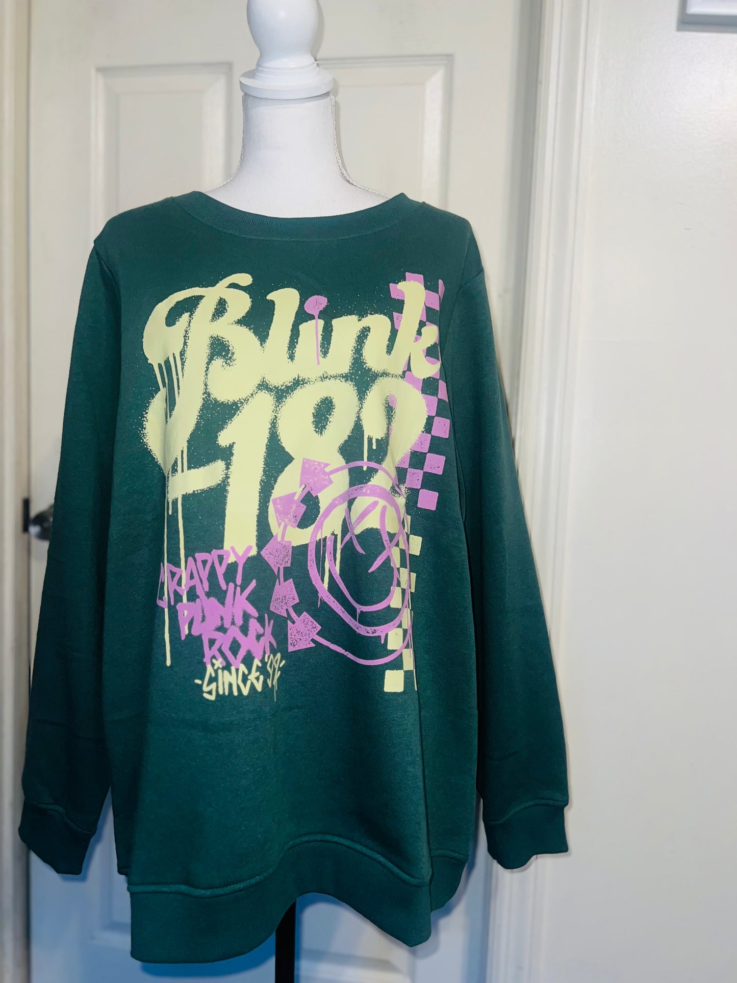 Blink 182 Oversized Distressed Sweatshirt