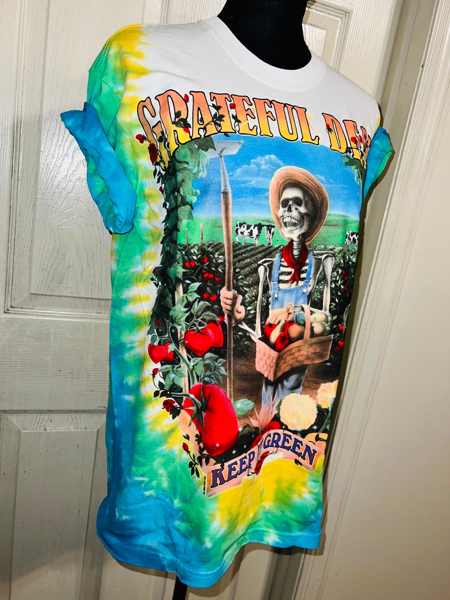 Grateful Dead Keep Green Double Sided Distressed Tee