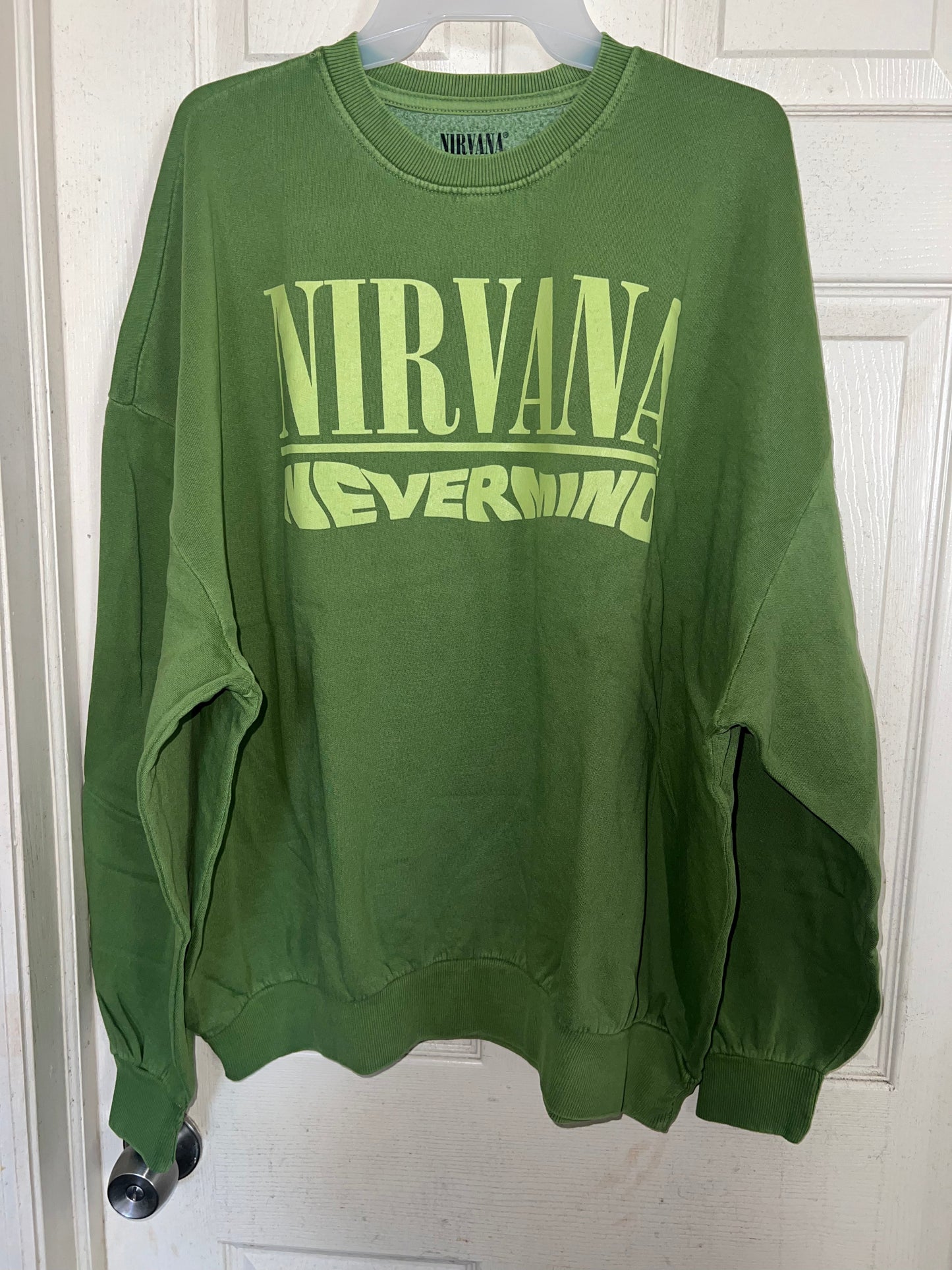 Nirvana Nevermind Oversized Distresed Sweatshirt