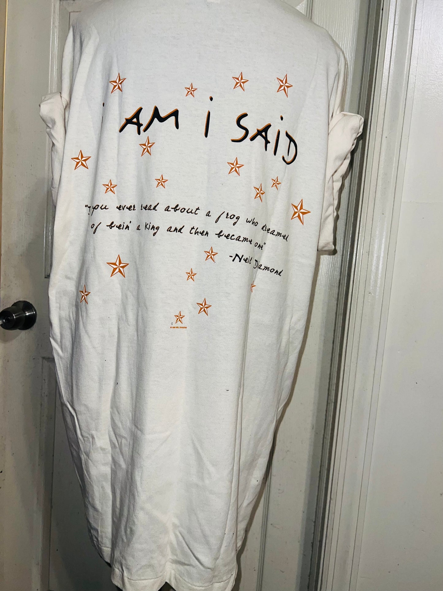 Neil Diamond Double Sided Vintage Oversized Distressed Tee