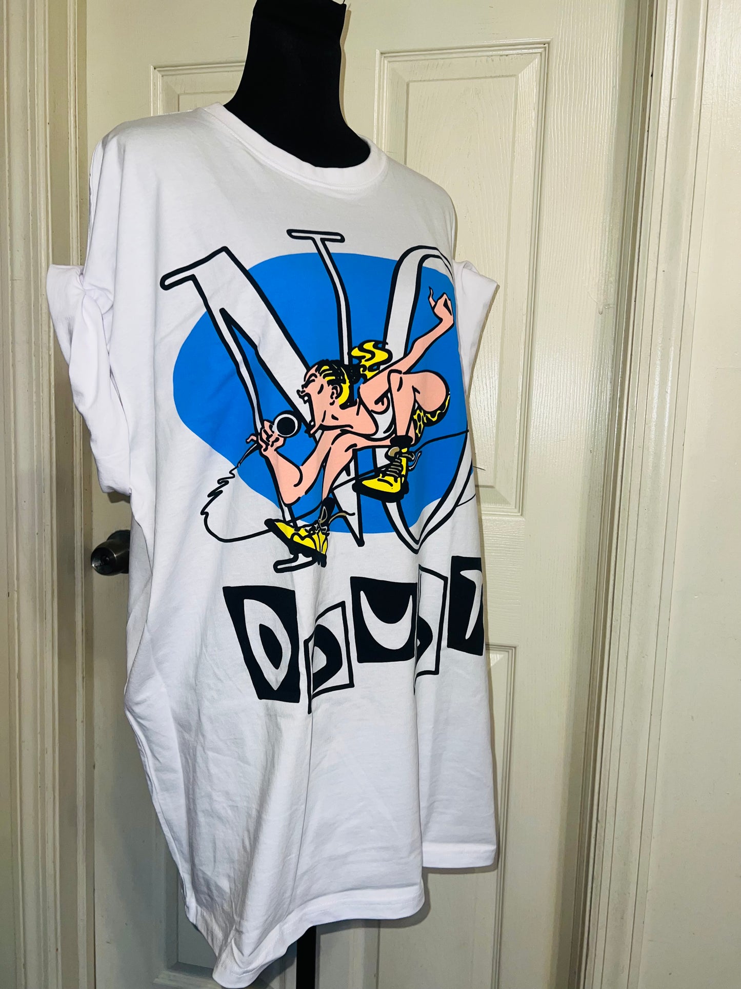 No Doubt Oversized Distressed Tee
