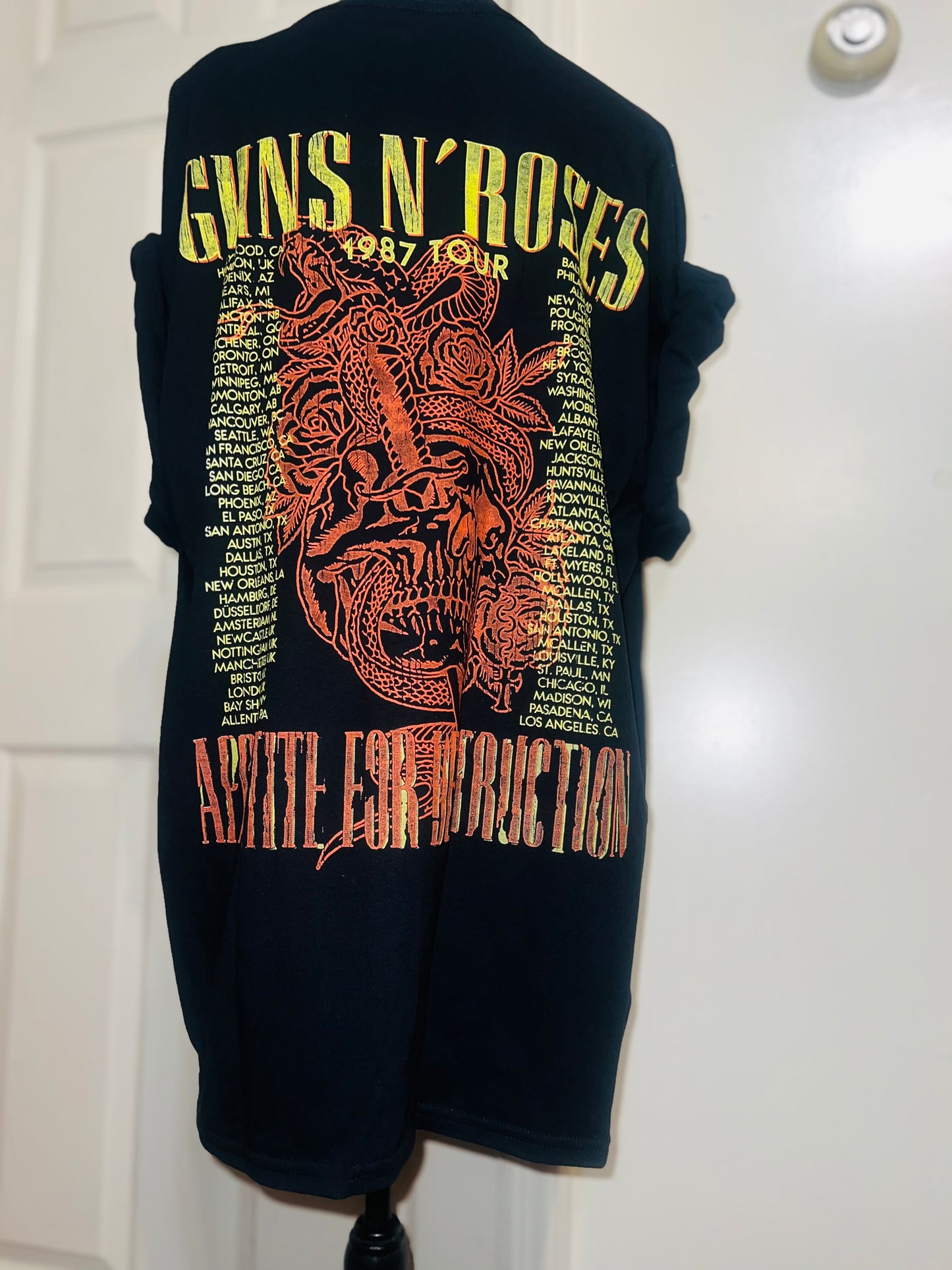 Guns N’ Roses Double Sided Oversized Distressed Tee