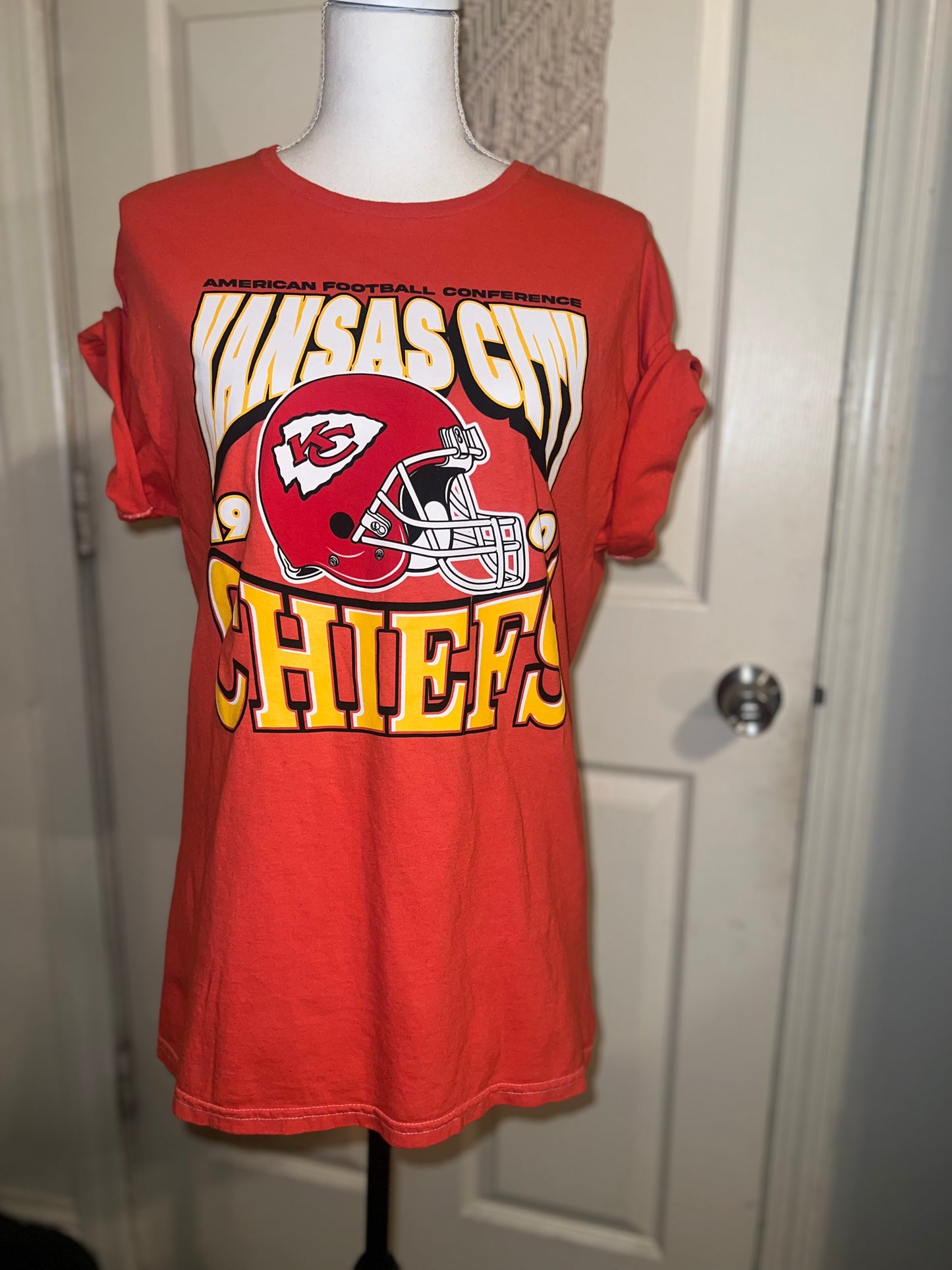 Kansas City Chiefs Oversized Distressed T-Shirt