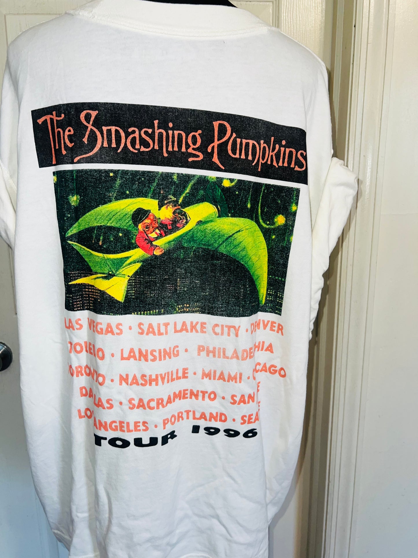 The Smashing Pumpkins Double Sided Oversized Distressed Tee