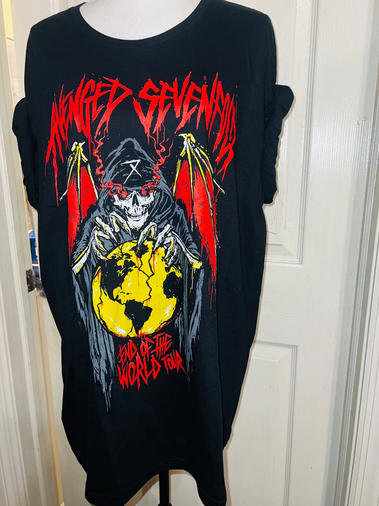 Avenged Sevenfold Oversized Distressed Tee