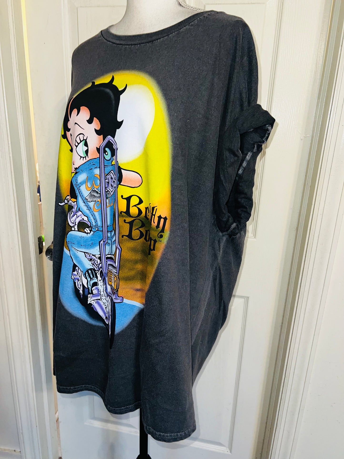Betty Boop Wild Child Oversized Distressed Tee