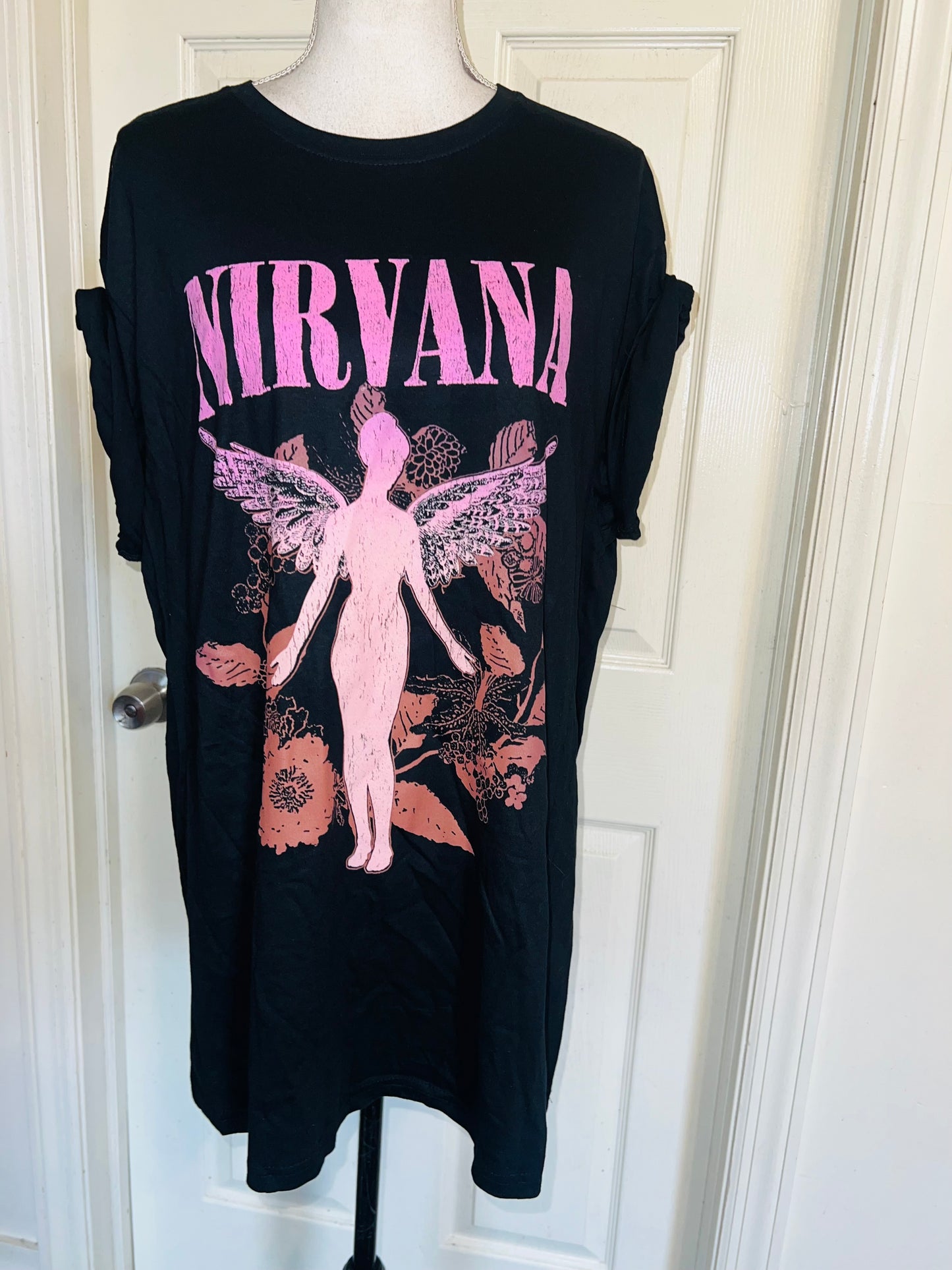 Nirvana Oversized Distressed Tee