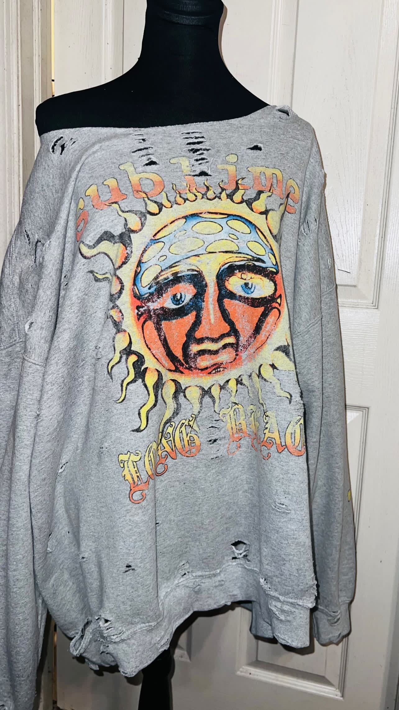 Sublime Oversized Distressed Sweatshirt