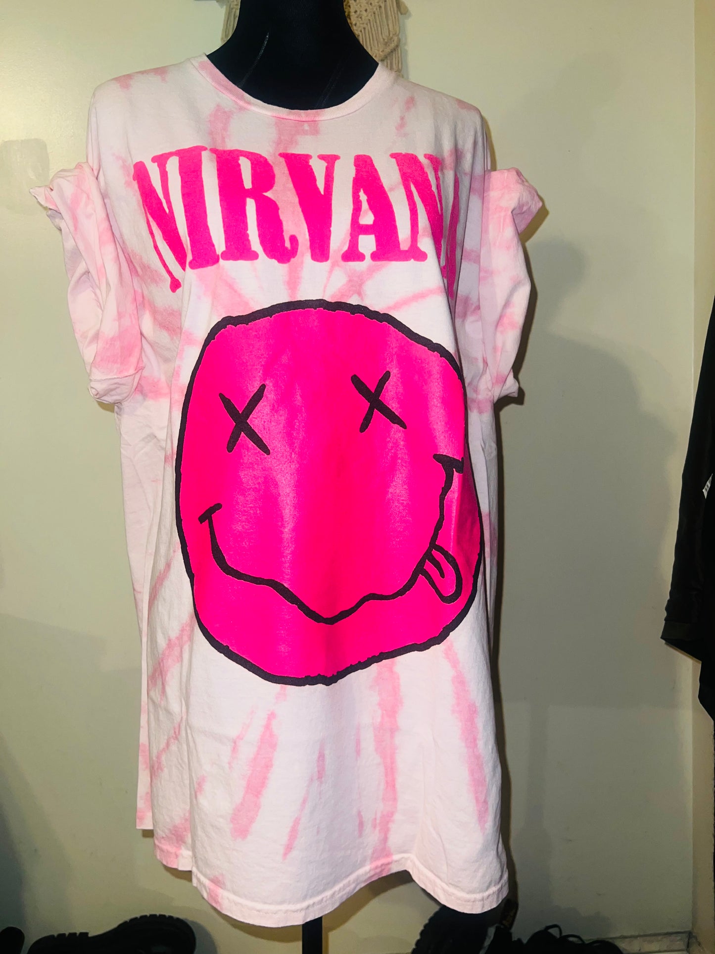 Nirvana Oversized Distressed Tee