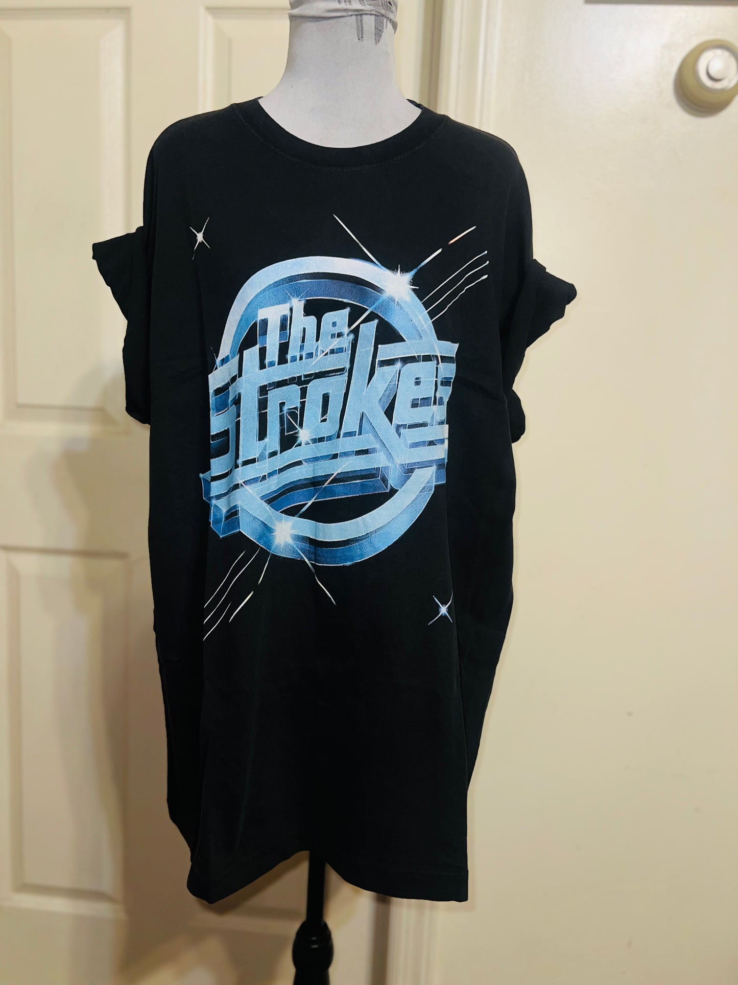 The Strokes Oversized Distressed Tee