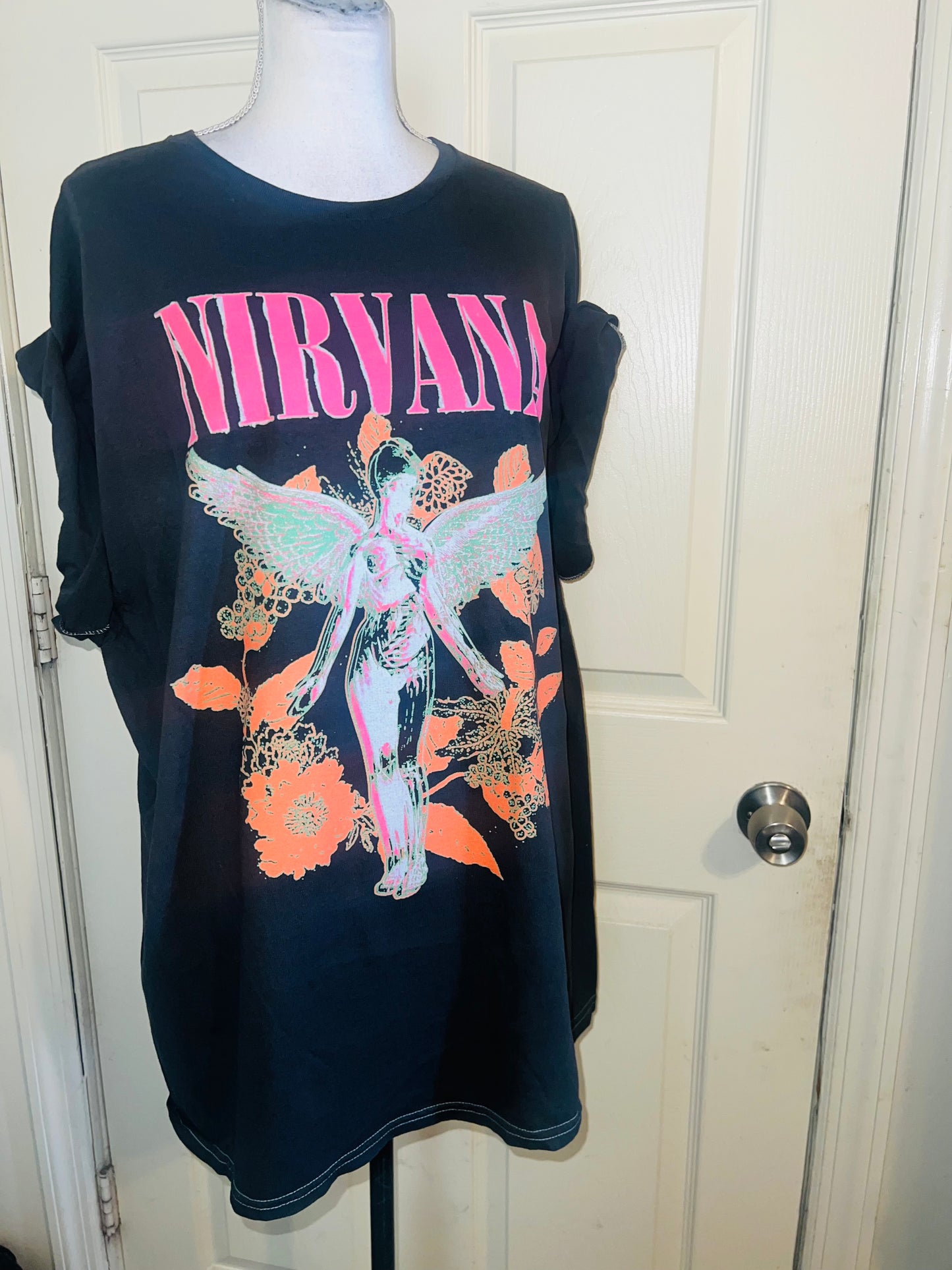 Nirvana Oversized Distressed Tee