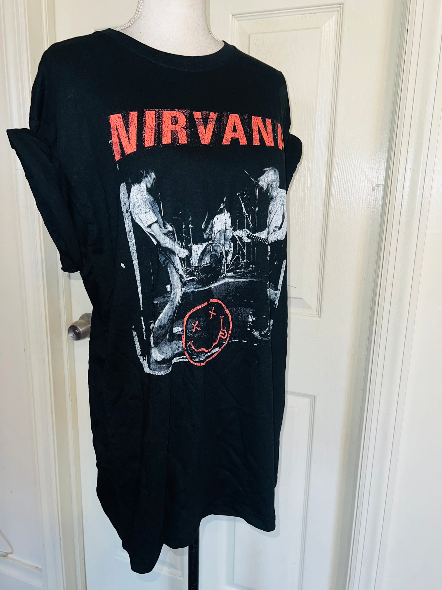 Nirvana Oversized Distressed Tee