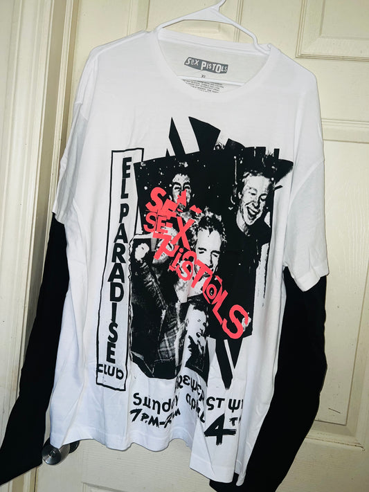 Sex Pistols Double Sided Long Sleeve Oversized Shirt
