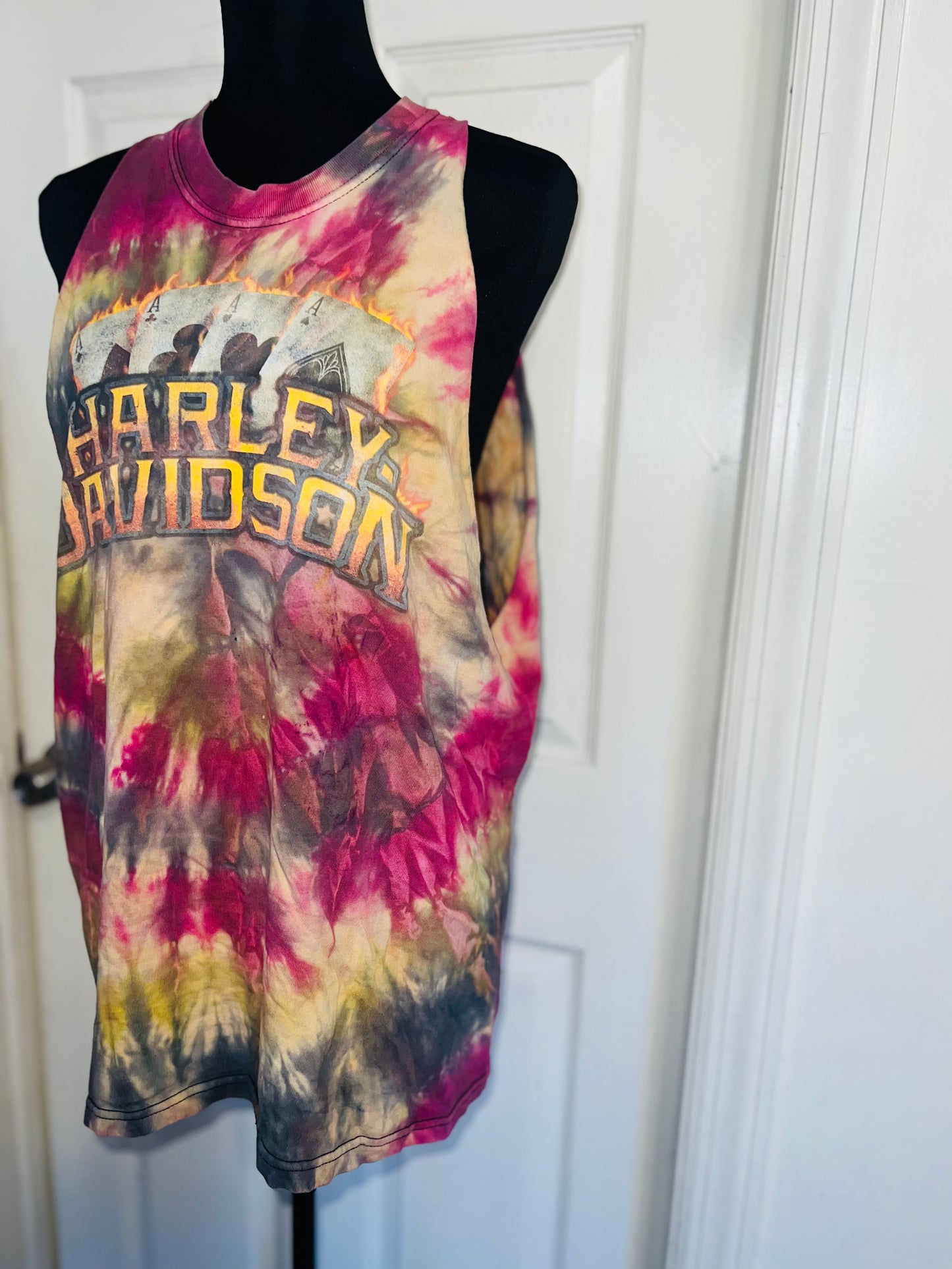 Harley Davidson Double Sided Oversized Distressed Tank