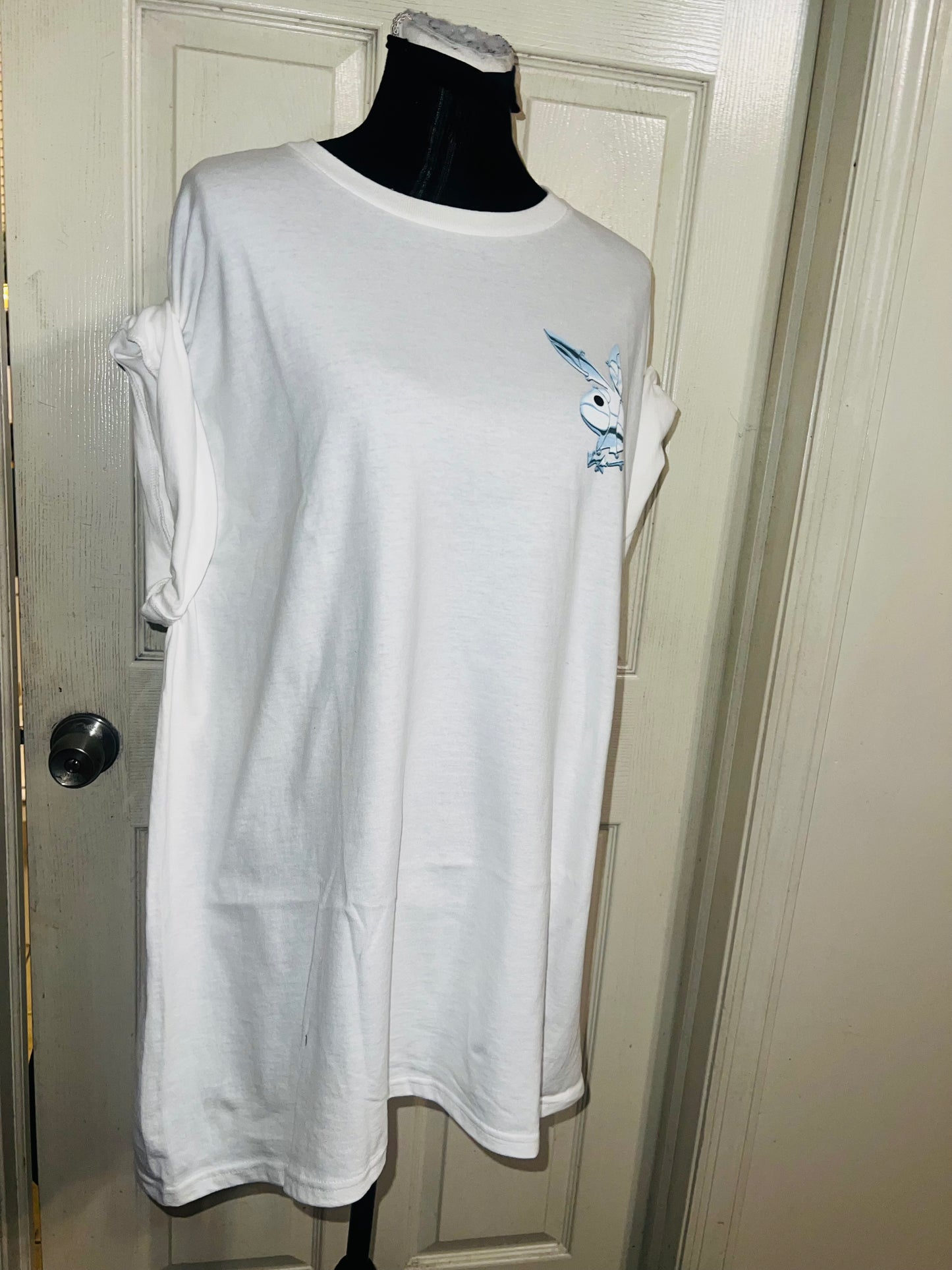 Playboy Double Sided Oversized Distressed Tee