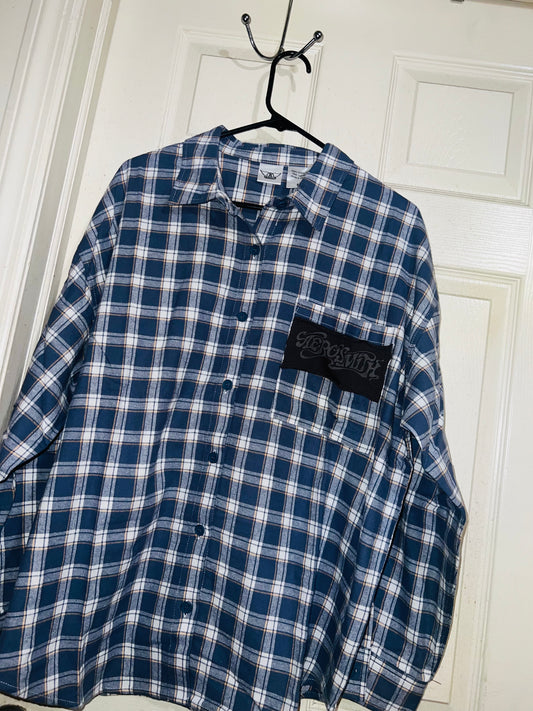 Aerosmith Oversized Flannel with a Backpatch