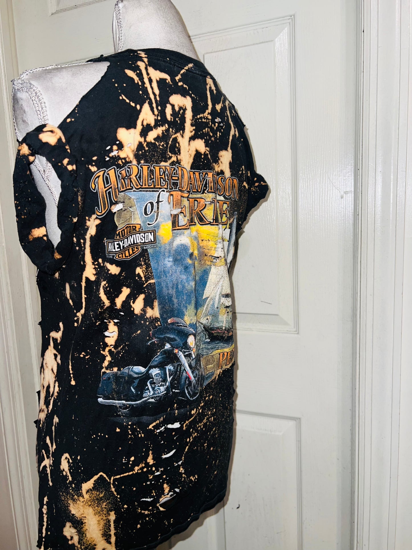 Harley Davidson Bleached Double Sided Distressed Tee