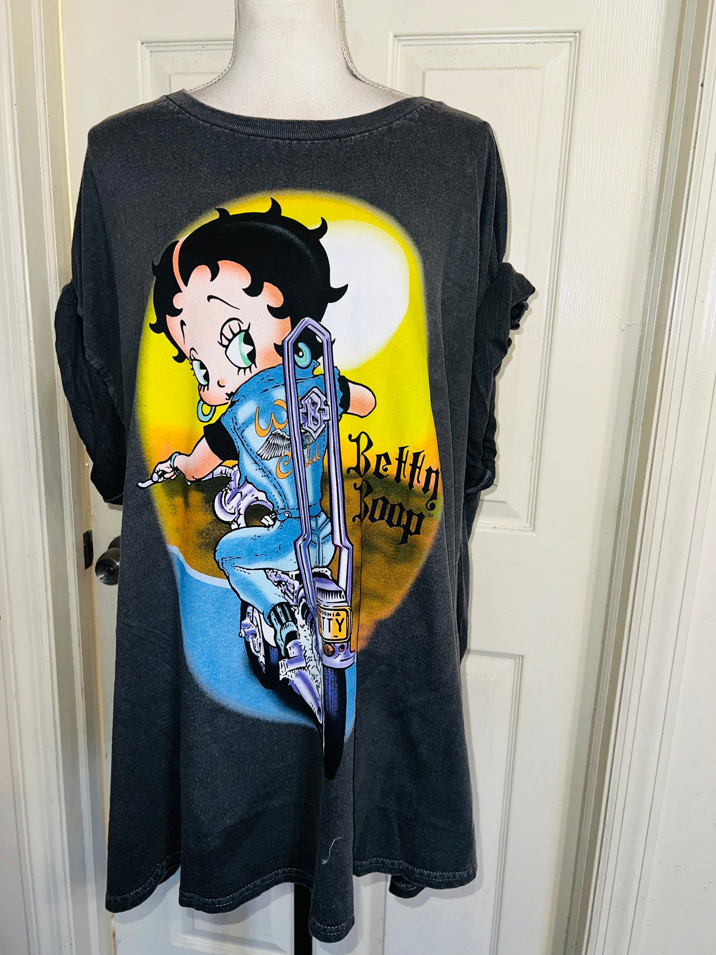 Betty Boop Wild Child Oversized Distressed Tee