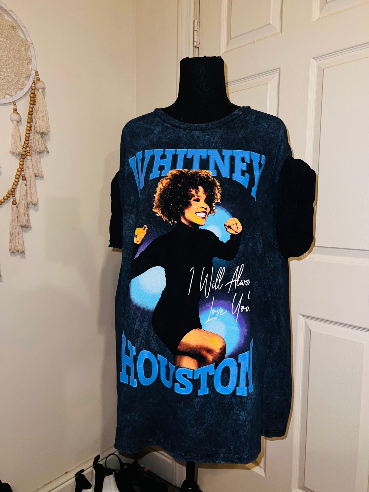 Whitney Houston Oversized Distressed Tee