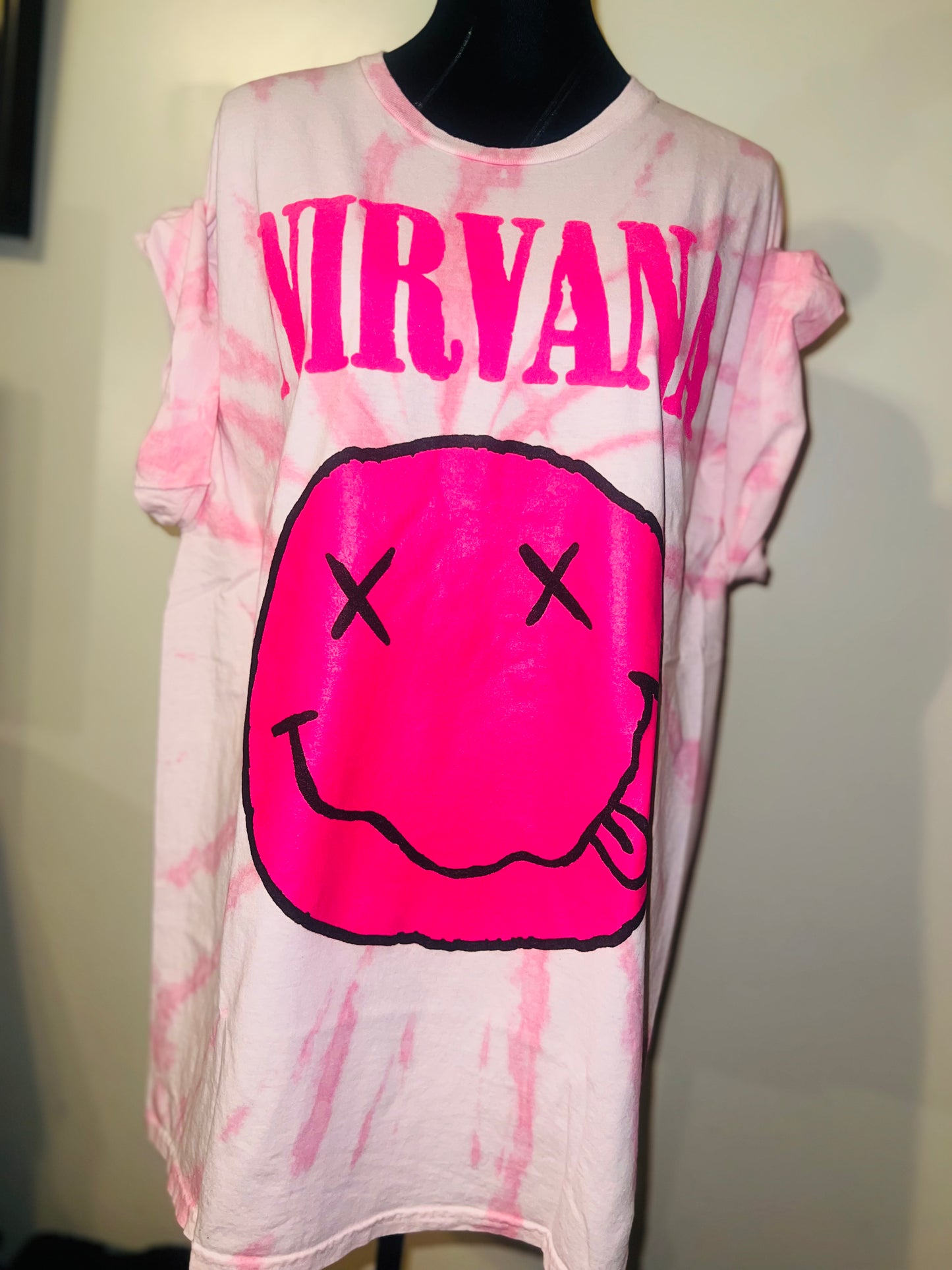 Nirvana Oversized Distressed Tee