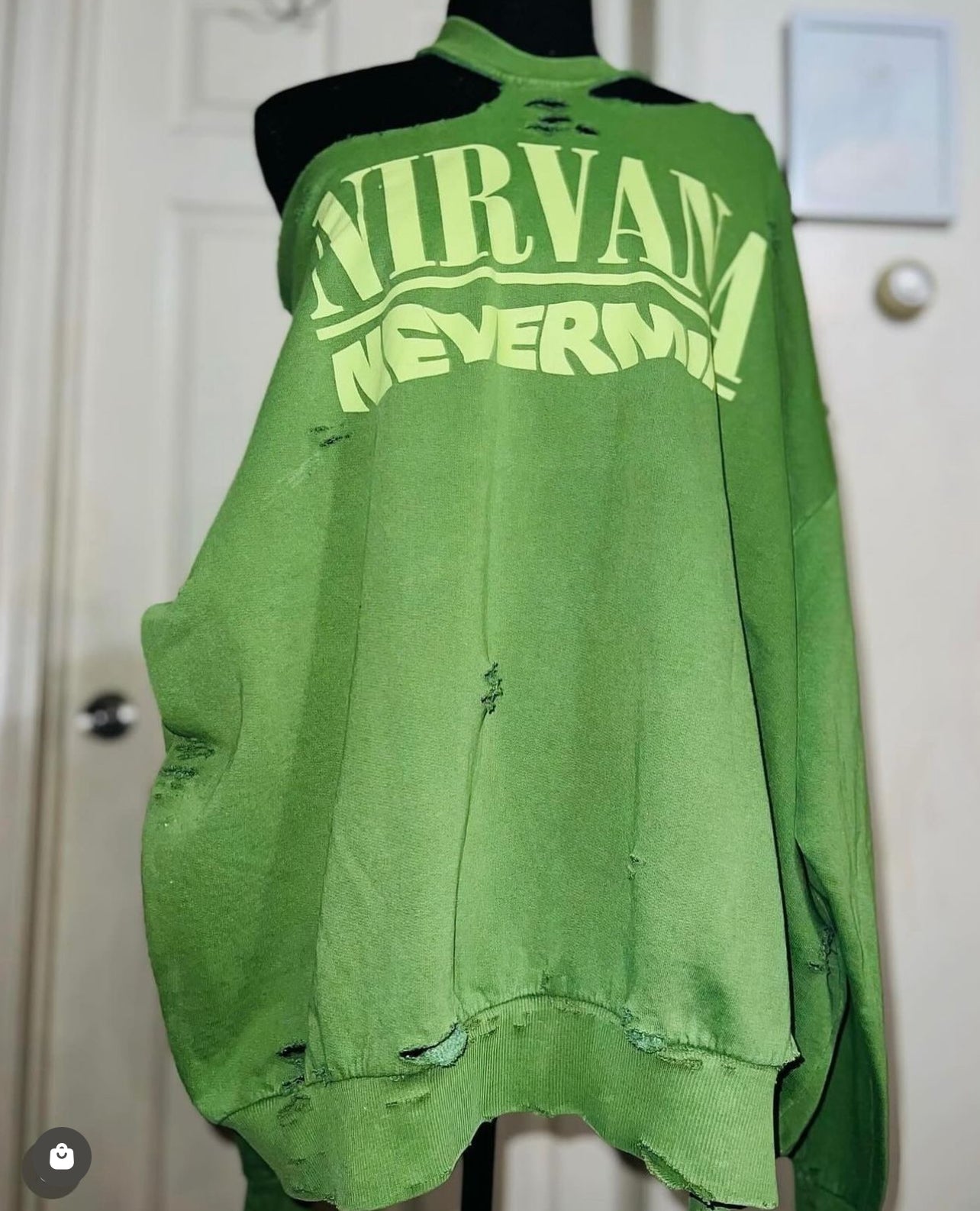 Nirvana Nevermind Oversized Distresed Sweatshirt