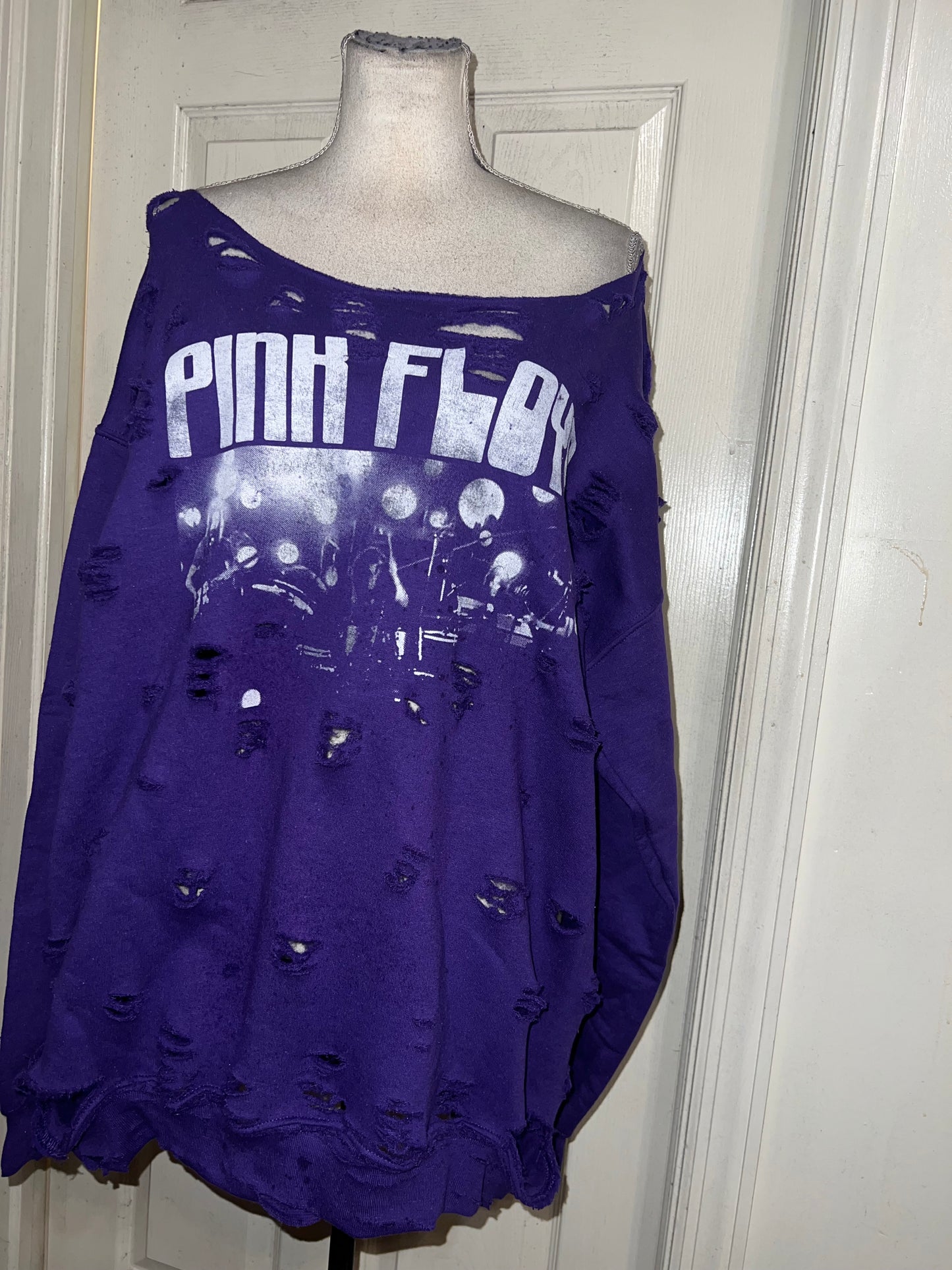Pink Floyd Oversized Distreseed Sweatshirt