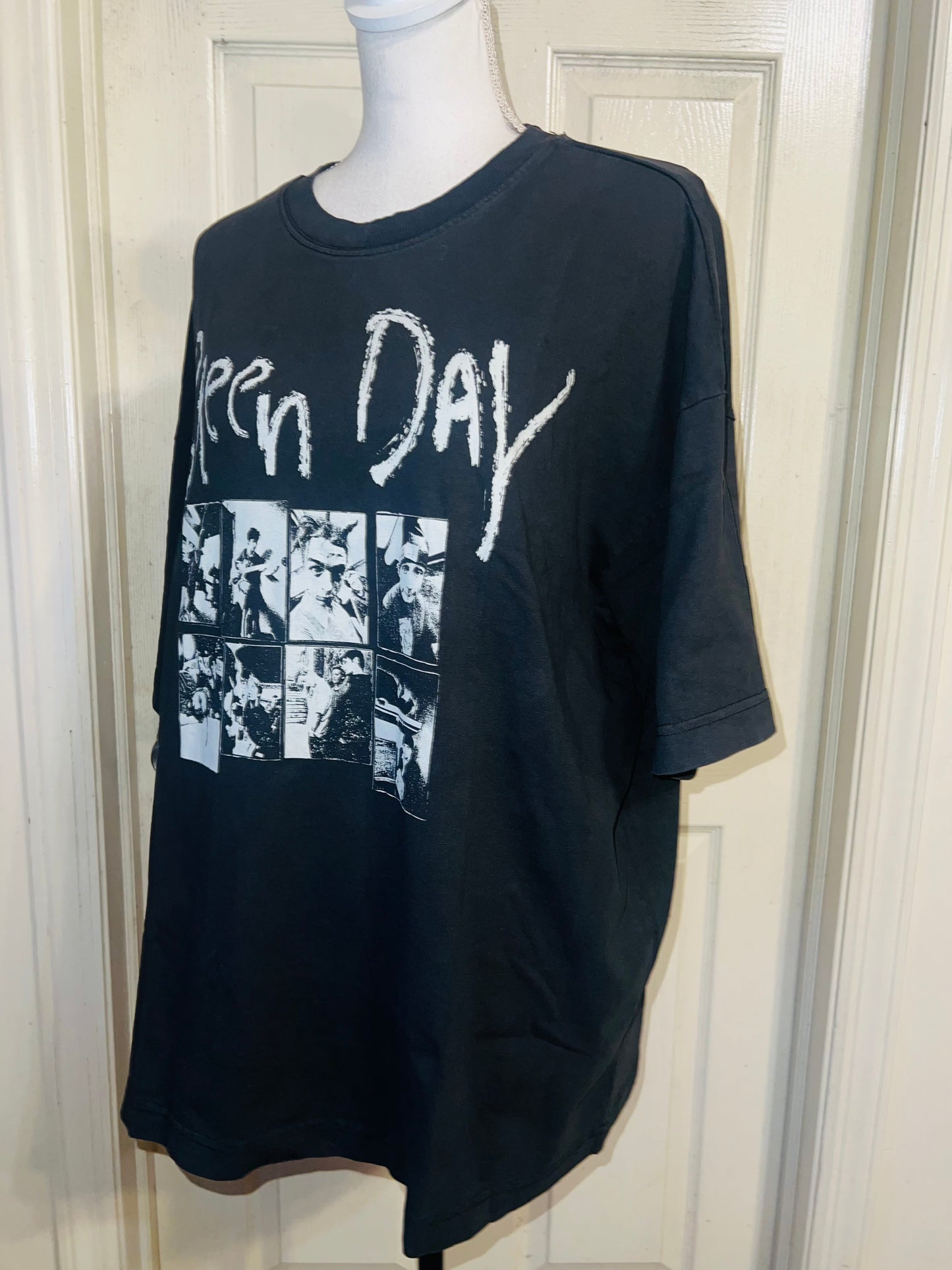 Green Day Oversized Distressed Tee