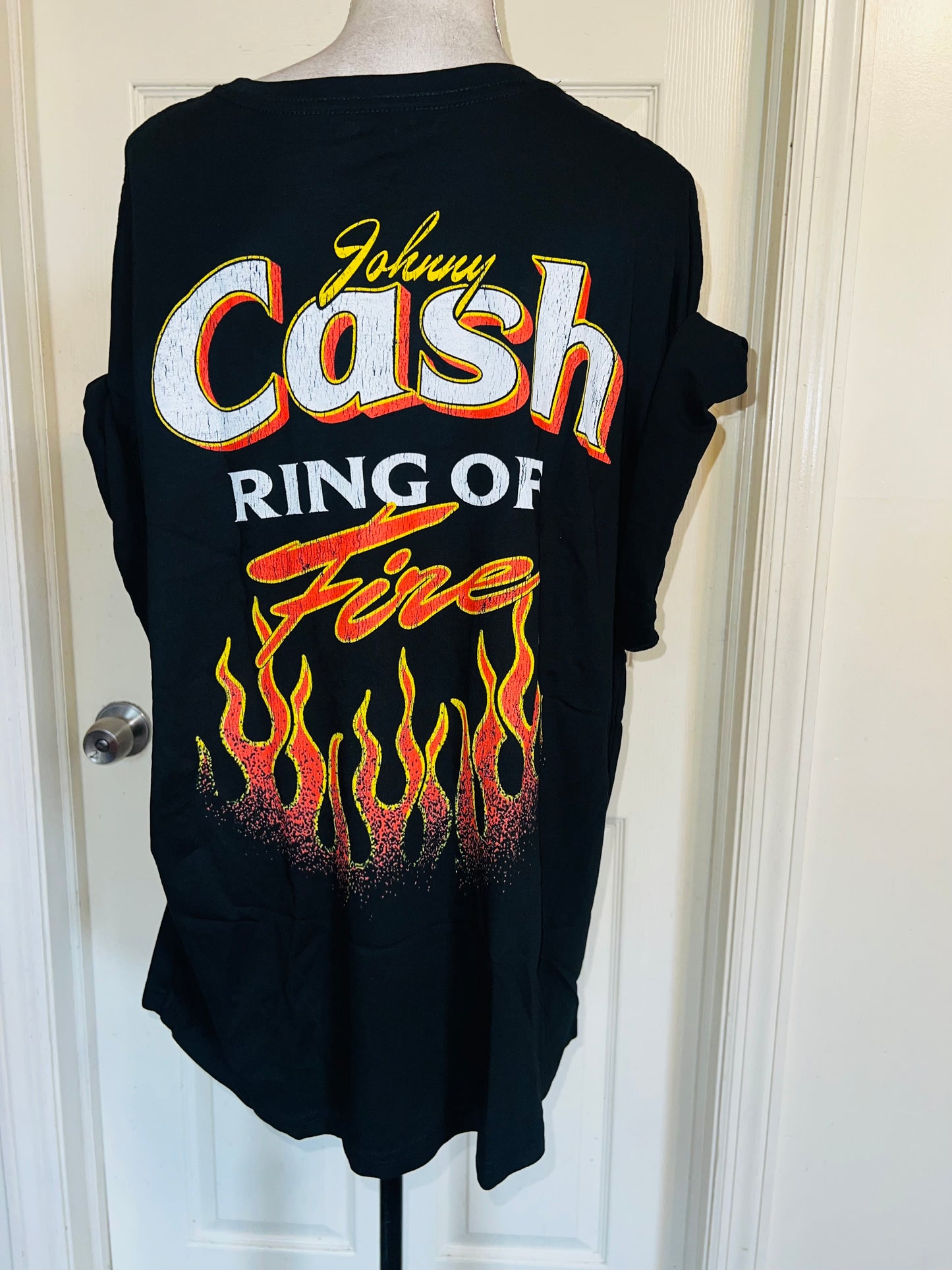 Johnny Cash Double Sided Oversized Distressed Tee
