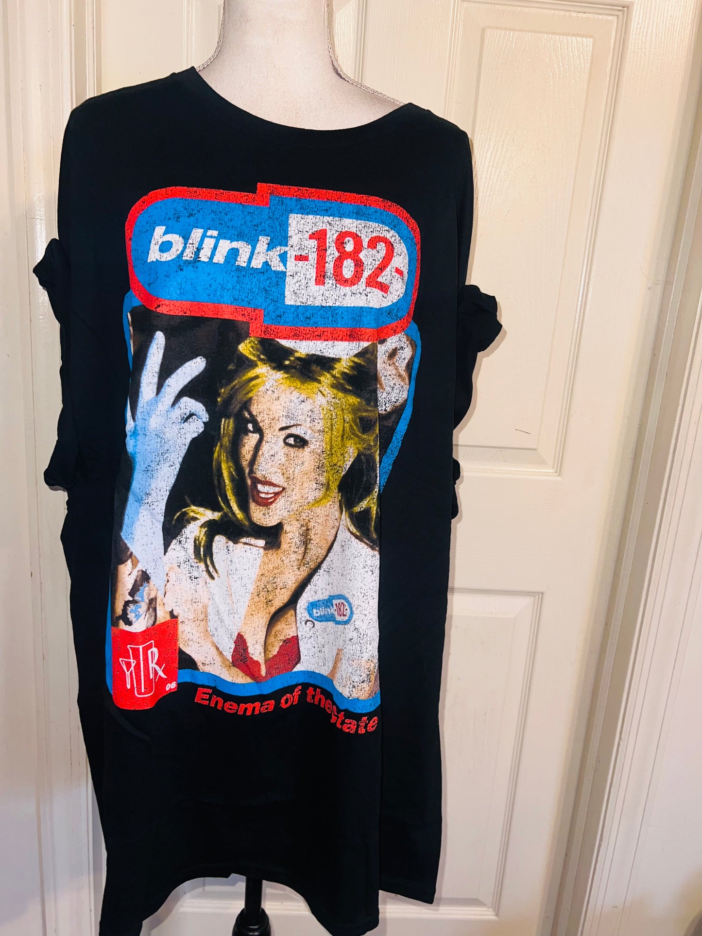 Blink 182 Double Sided Oversized Distressed Tee