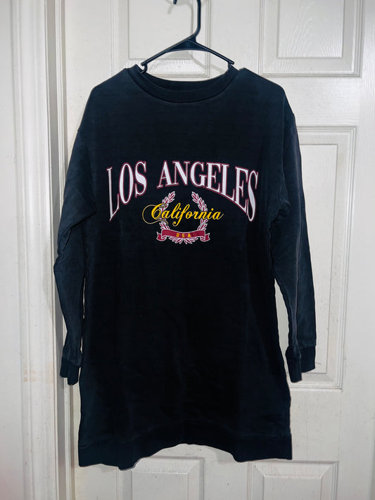 Los Angeles Oversized Long Sweatshirt/Dress