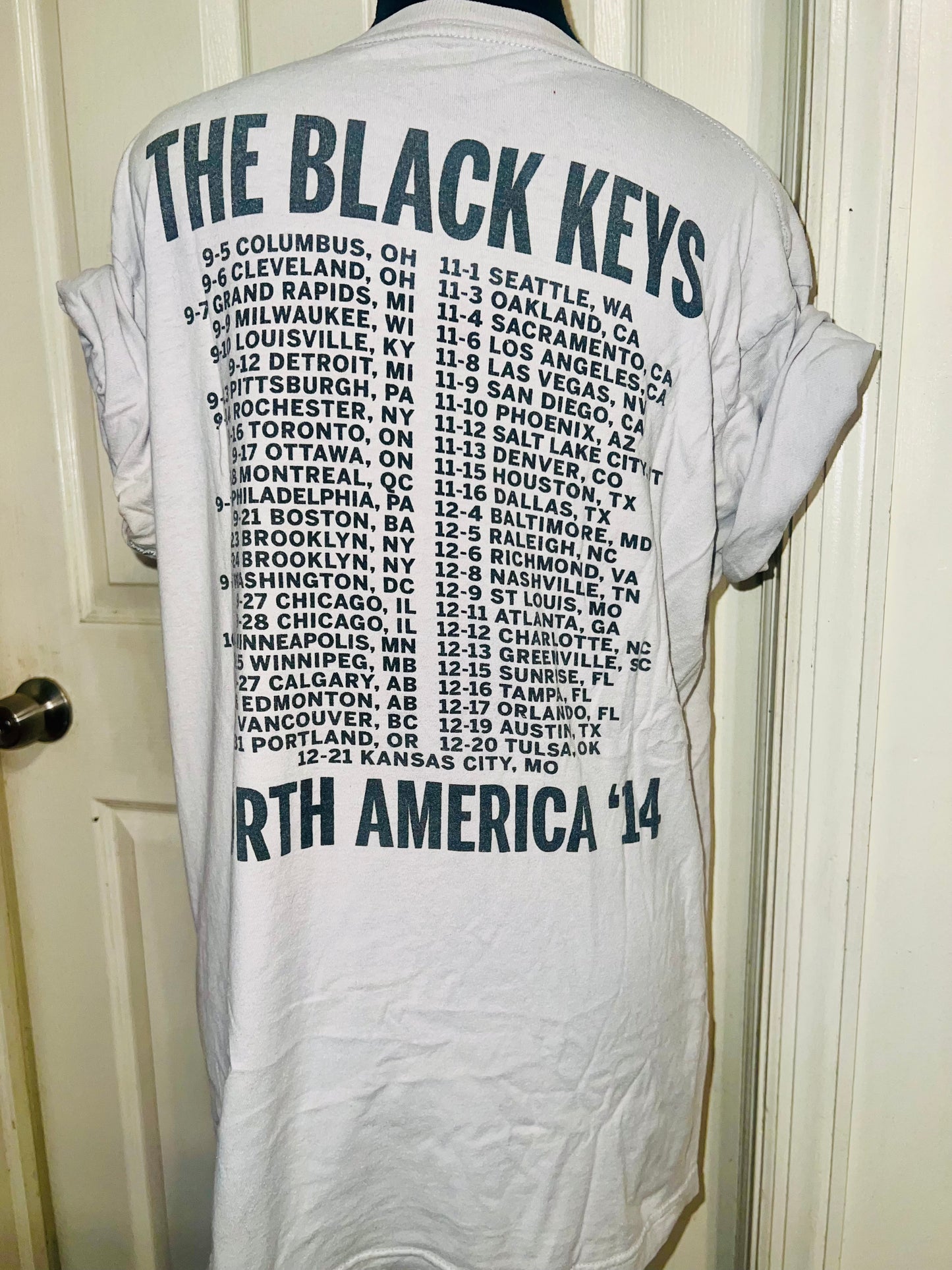 The Black Keys Vintage Tour Double Sided Oversized Tee