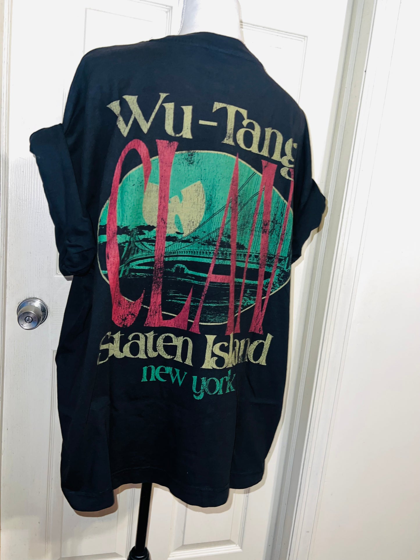Wu-Tang Clan Double Sided Oversized Distressed Tee