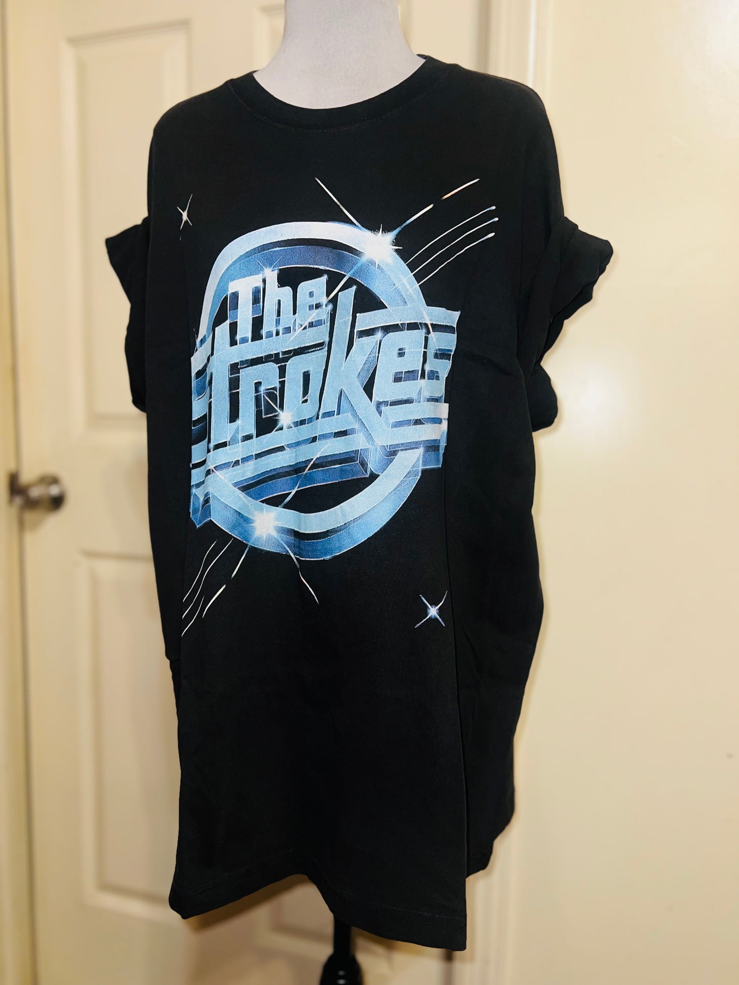 The Strokes Oversized Distressed Tee