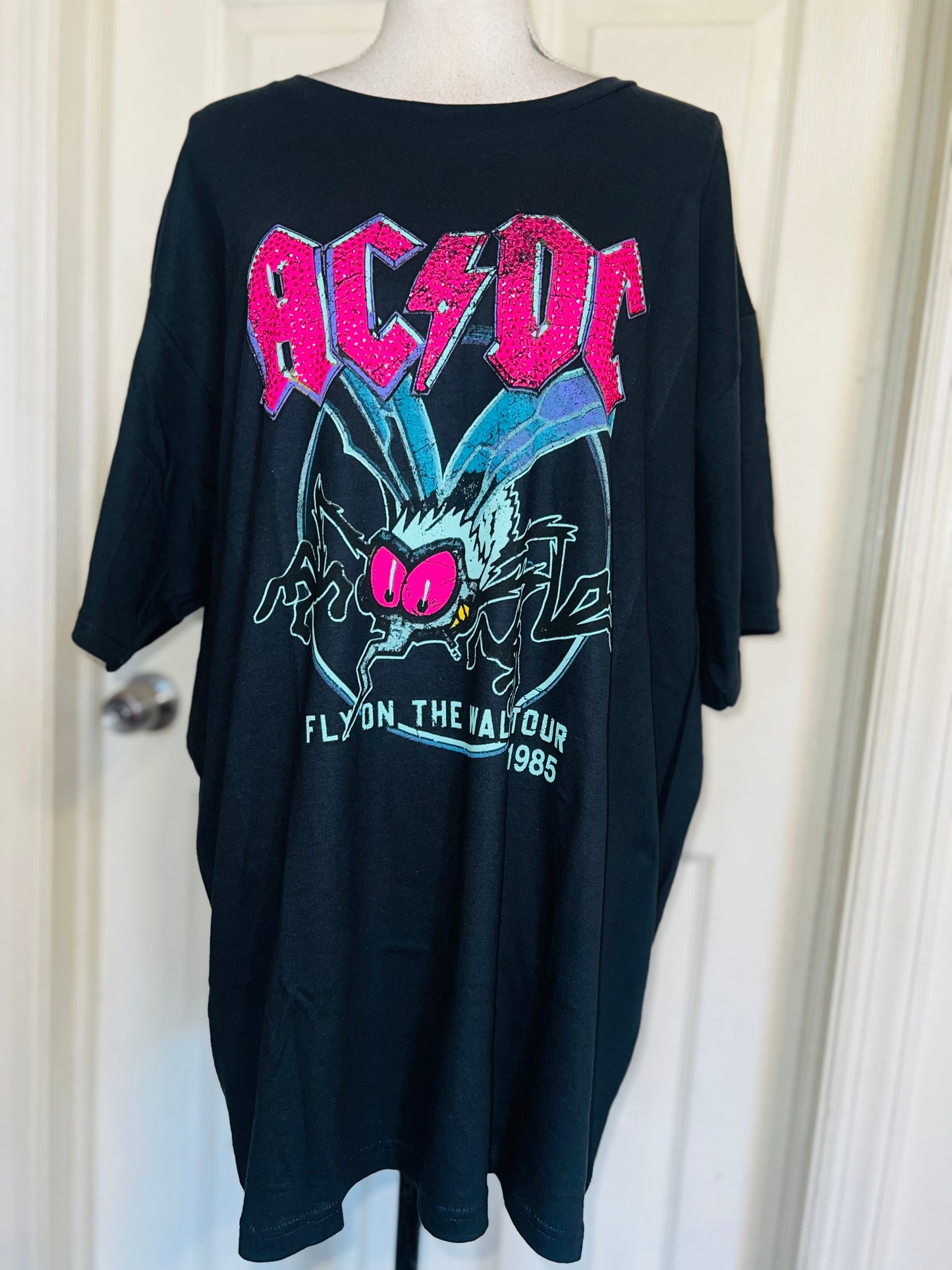 AC/DC Oversized Distressed Tee