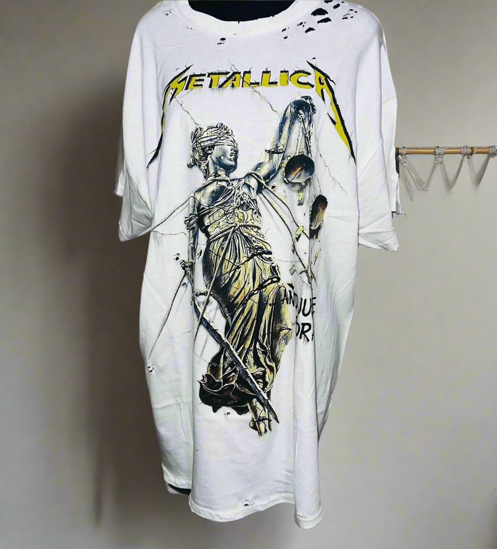 Metallica Oversized Distressed Tee (not distressed yet)