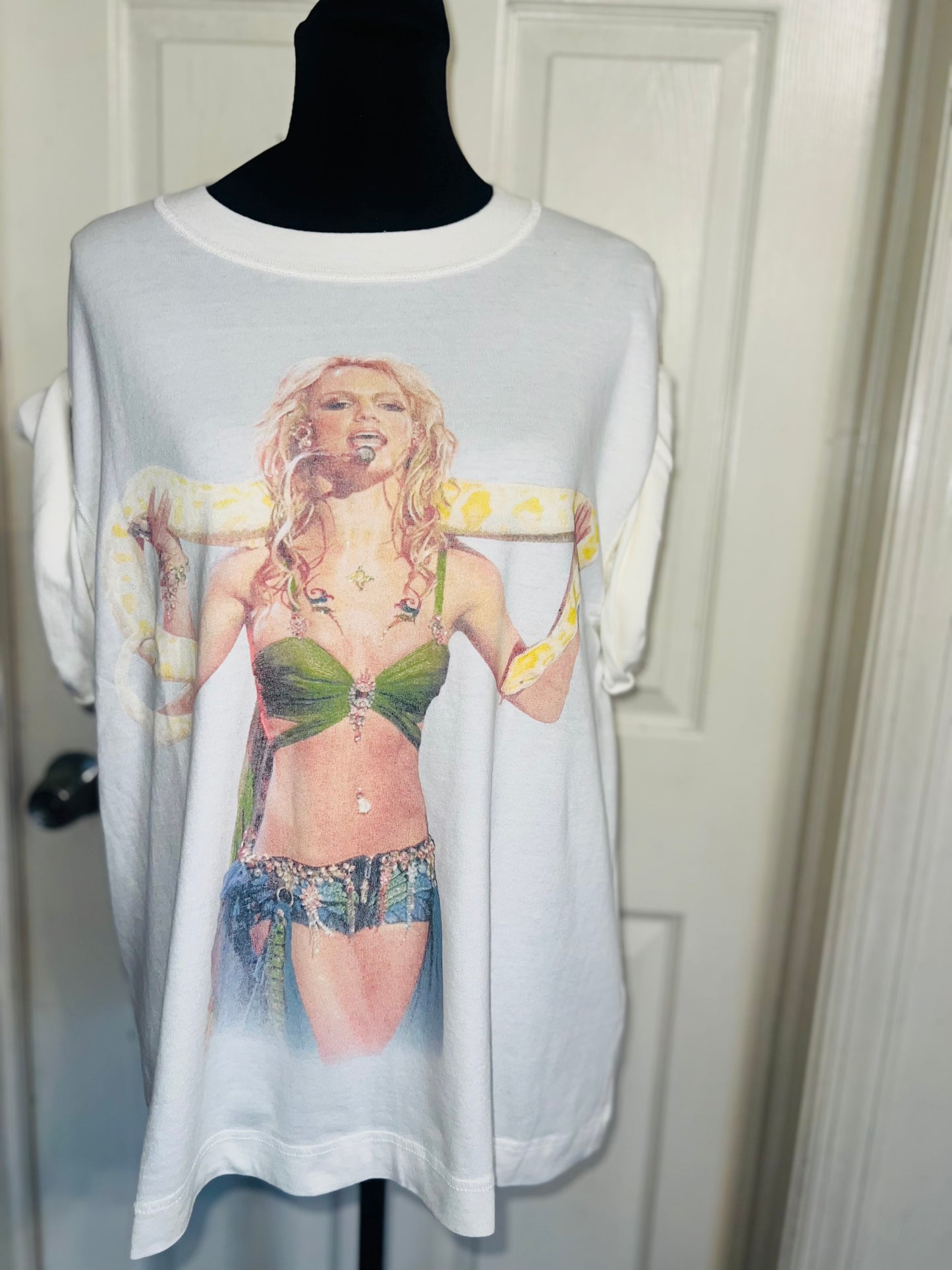 Britney Spears Oversized Distressed Tee