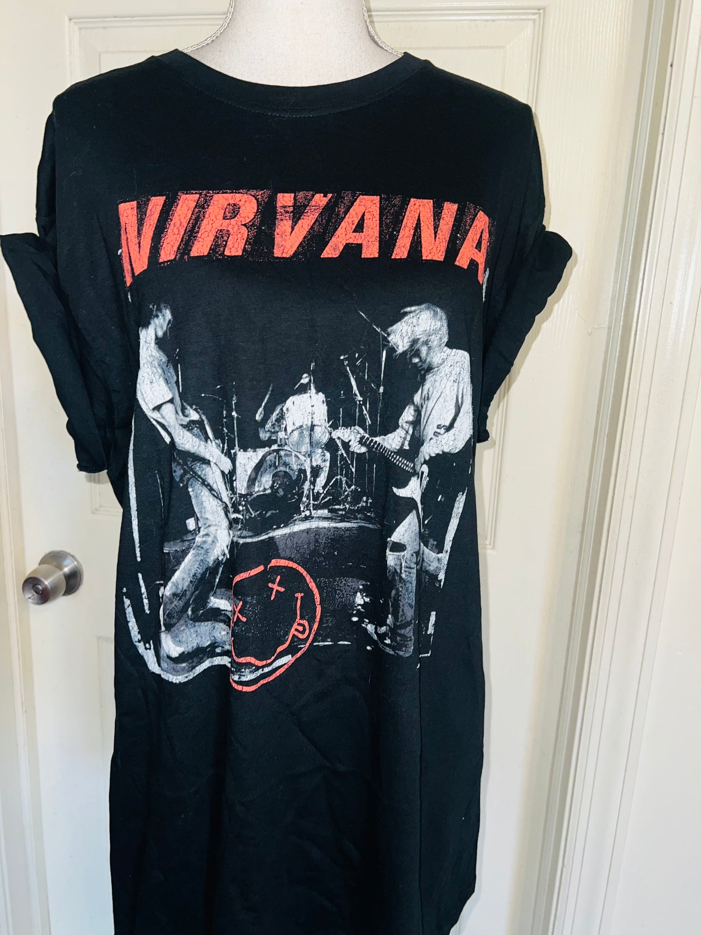 Nirvana Oversized Distressed Tee