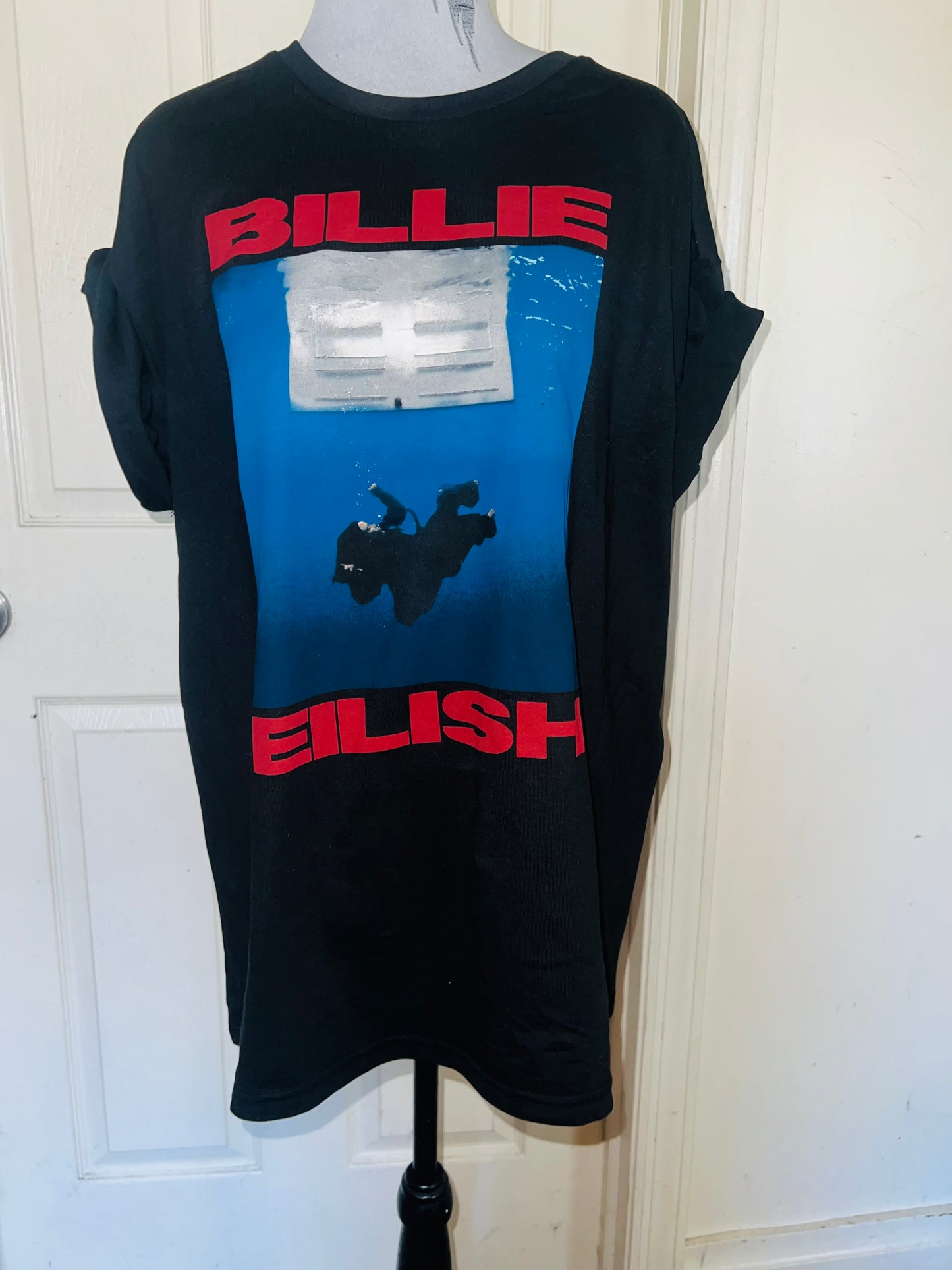 Billie Eilish Hit Me Hard & Soft Oversized Distressed Tee