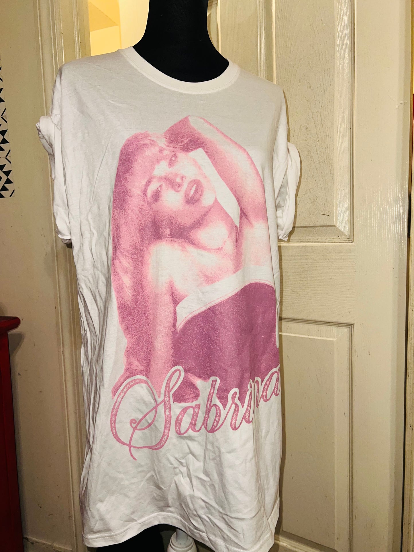 Sabrina Carpenter Oversized Distressed Tee