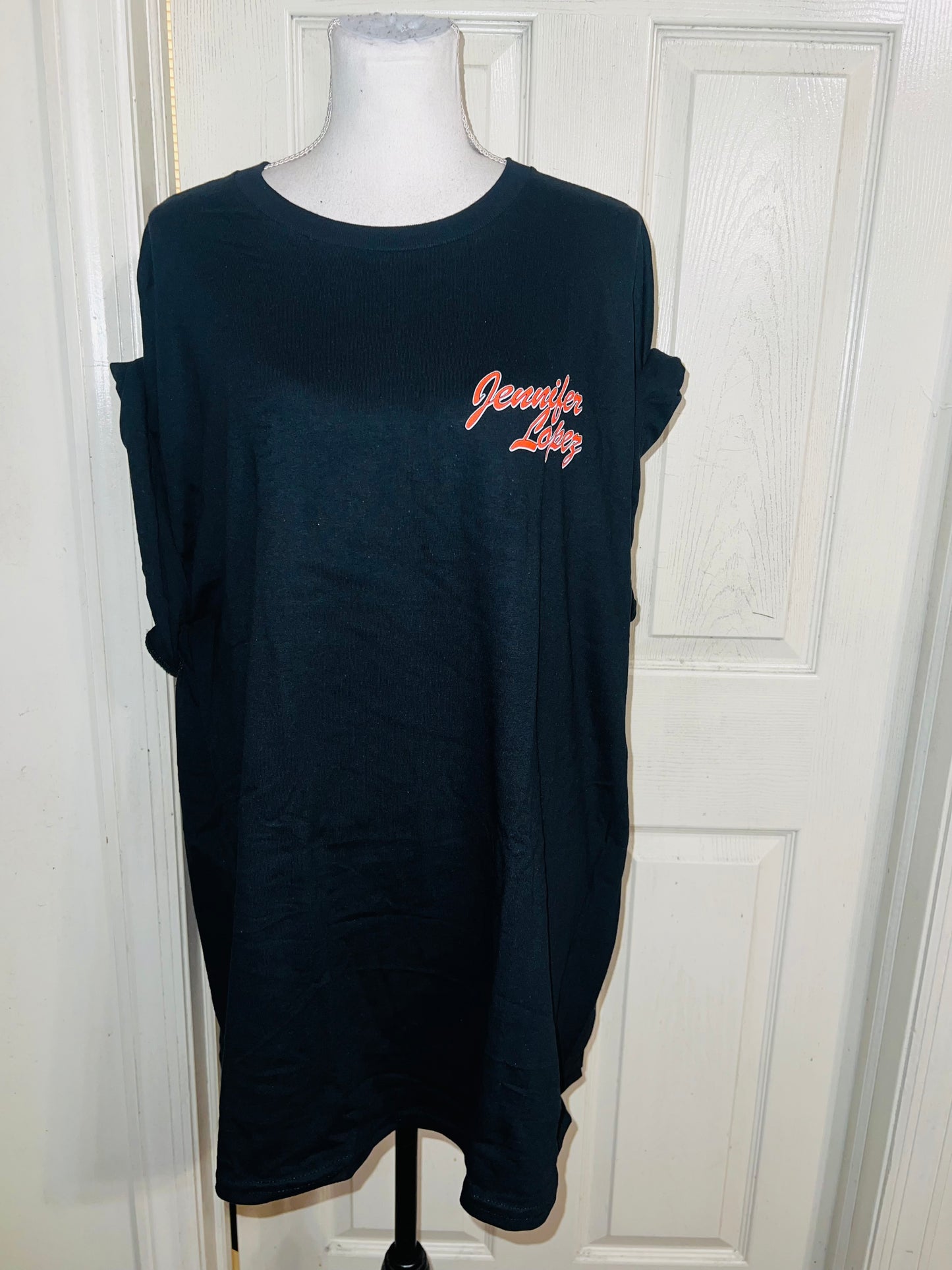 Jennifer Lopez Double Sided Vintage Style Distressed Tee