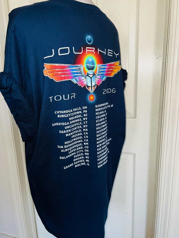 Journey Double Sided Oversized Distressed Tee