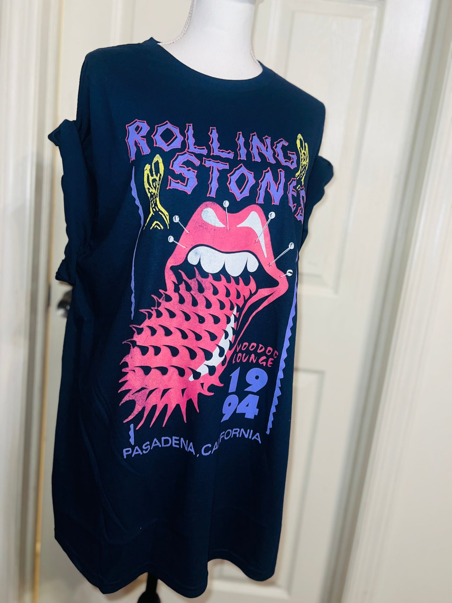 The Rolling Stones Double Sided Oversized Distressed Tee