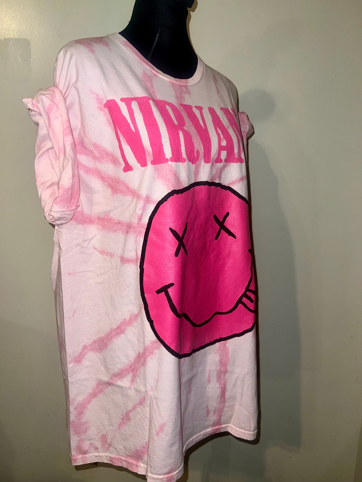 Nirvana Oversized Distressed Tee