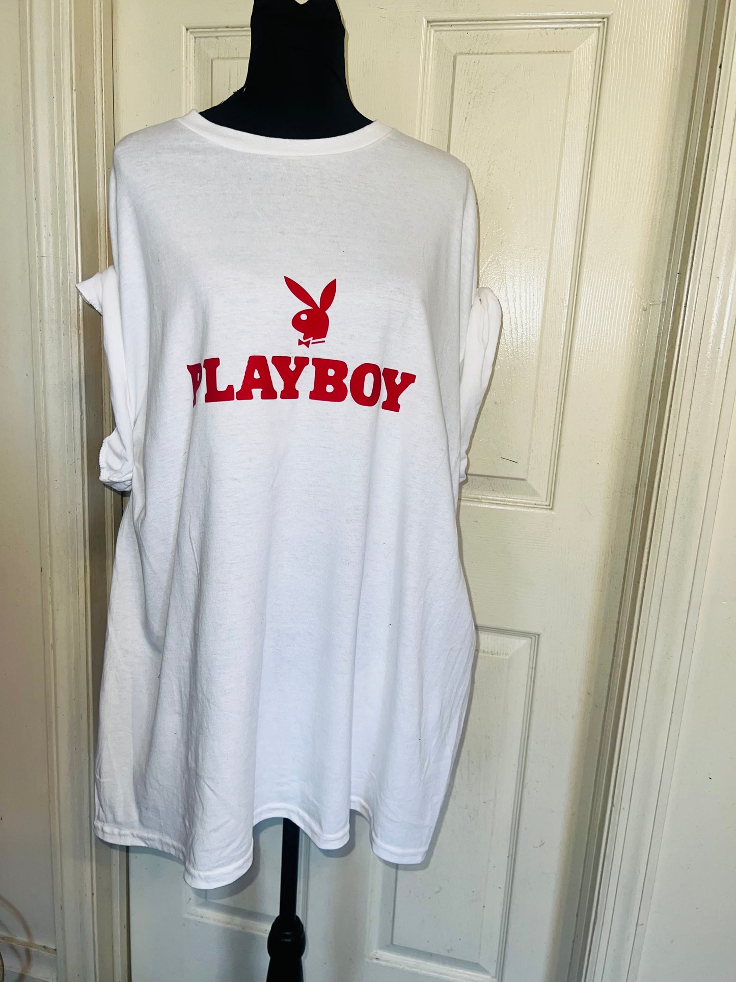 Playboy Double Sided Oversized Distressed Tee