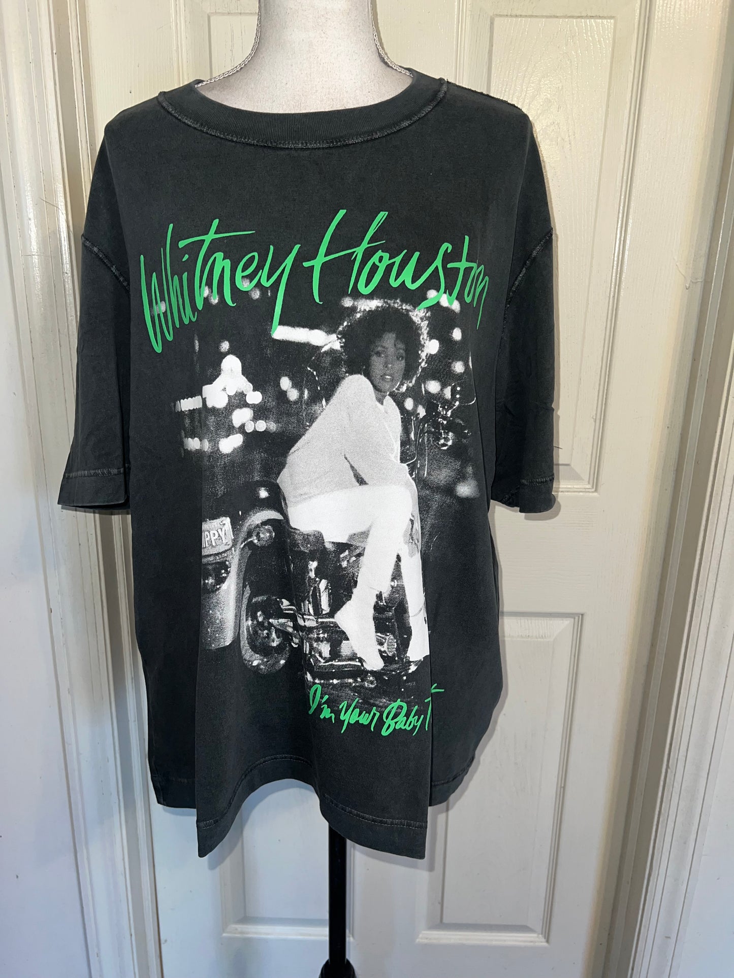 Whitney Houston Double Sided Oversized Distressed Tee