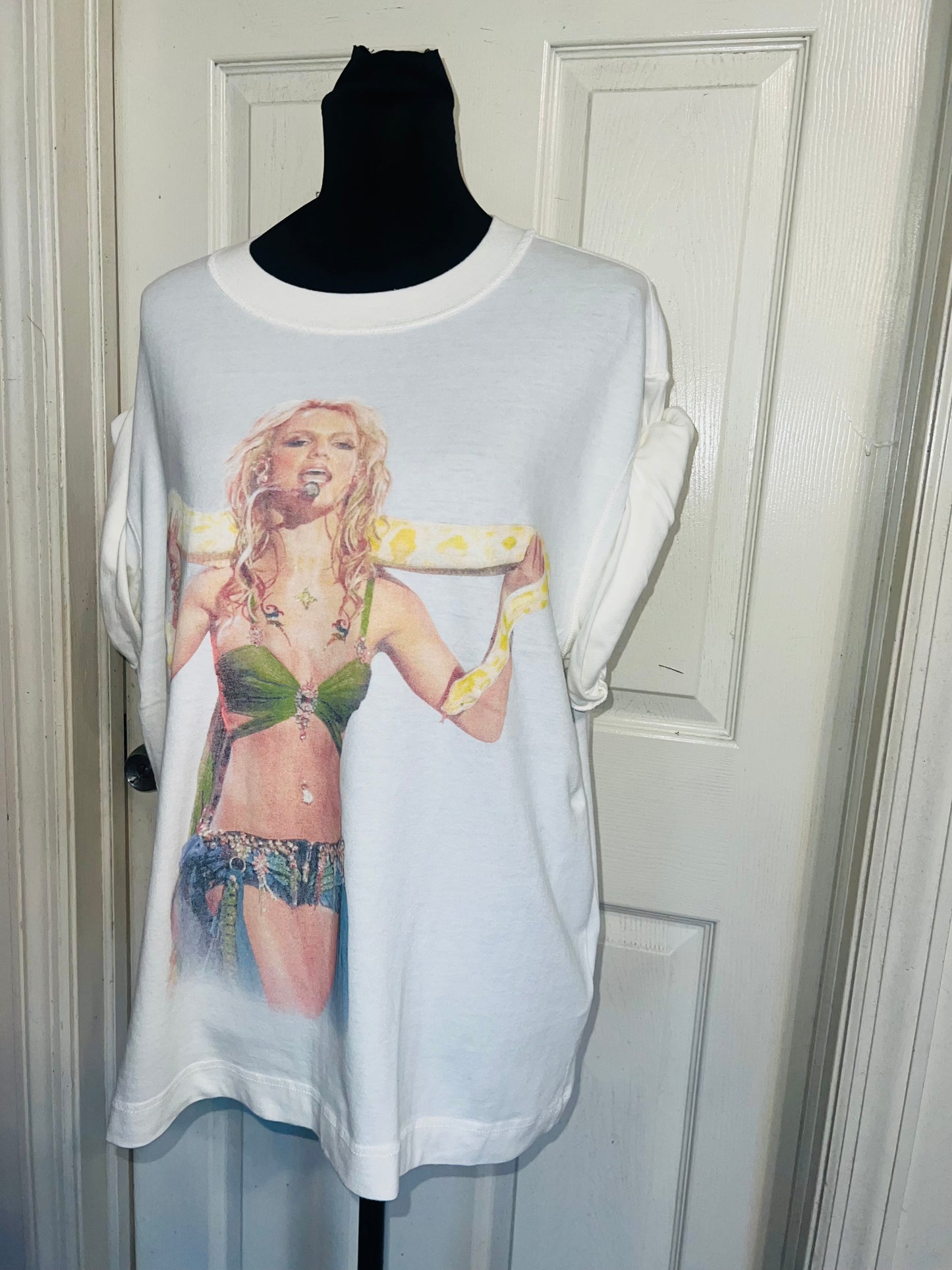Britney Spears Oversized Distressed Tee